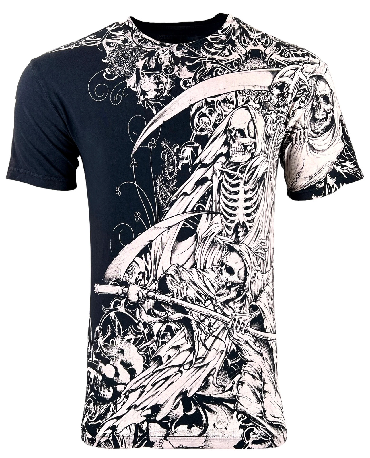 Xtreme Couture By Affliction Men’s T-shirt Dark Hallucination Skull Biker S-4XL