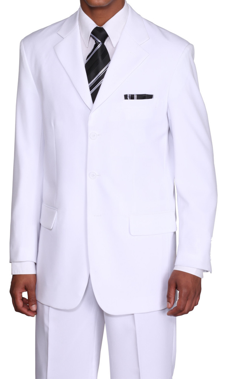 Men’s Single Breasted Basic Suit w/Pants come 20 colors 38R-62L by Fortino Landi