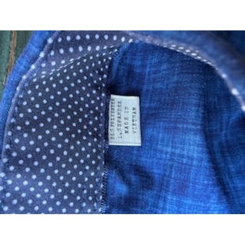 Construct Mens XXL Blue Short Sleeve Button Down Shirt Modern Fit Slub Knit
