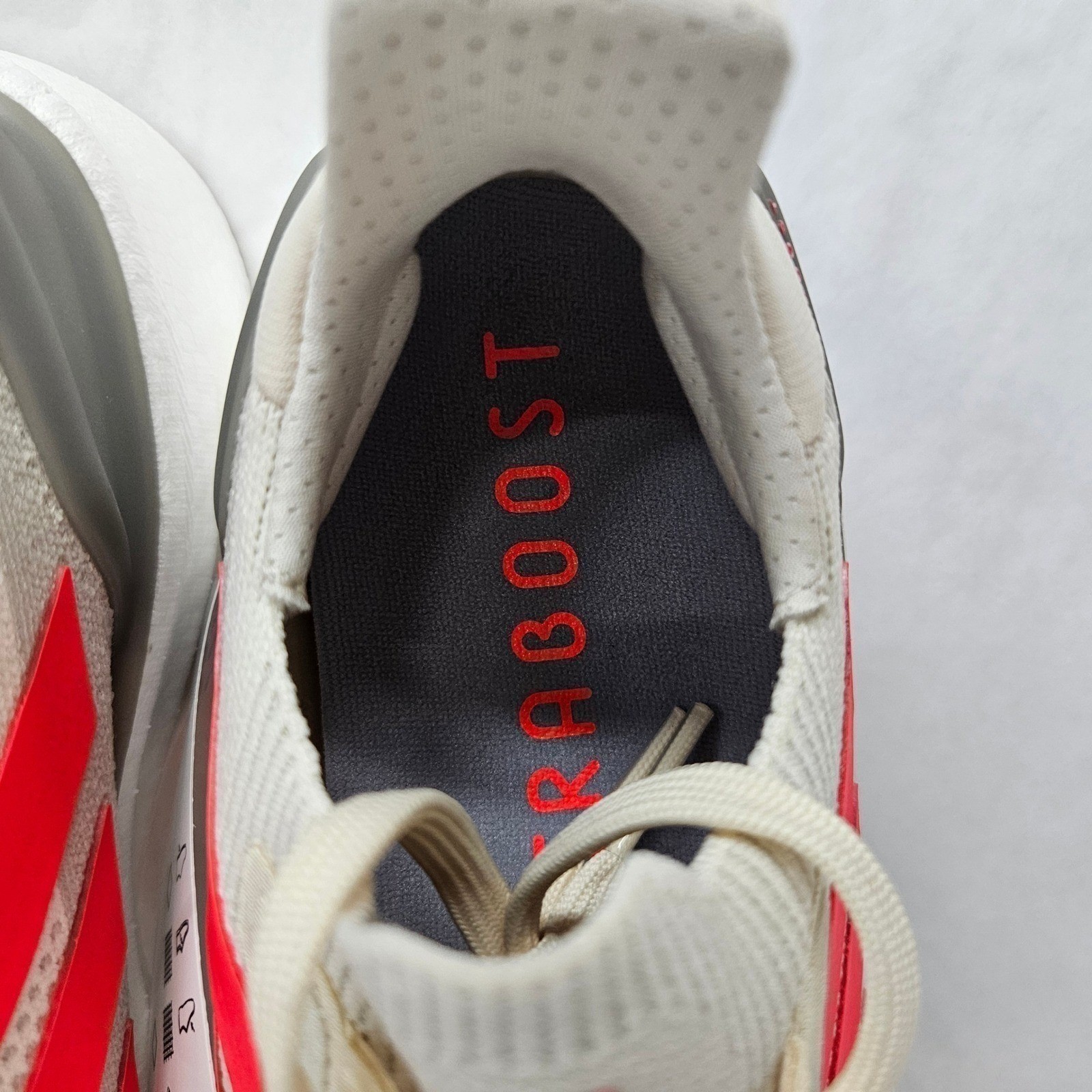 Adidas Ultraboost 5X W Running Shoes JH9021 Wonder White Red Women’s Size 8.5