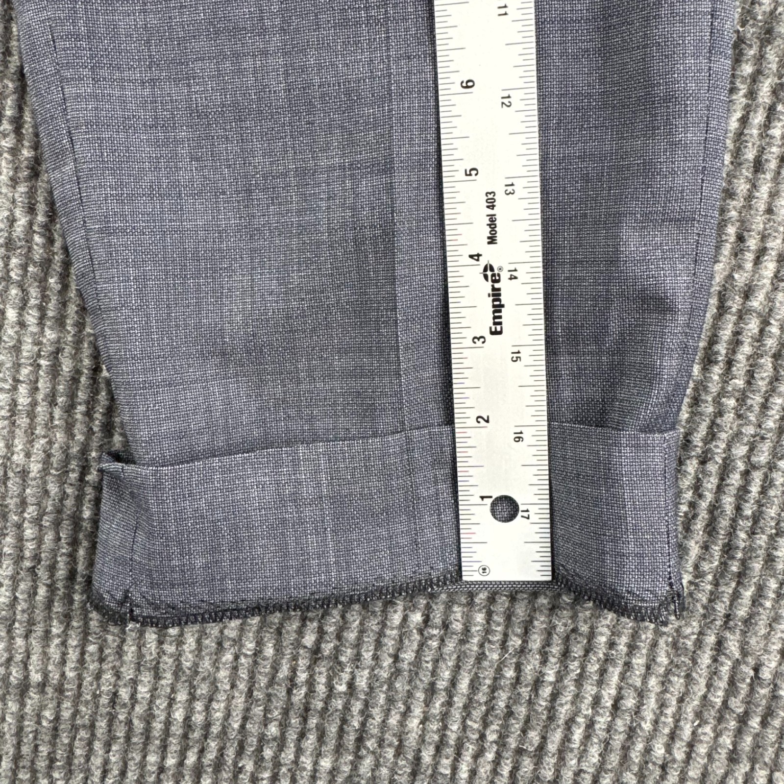 Strellson Pants Men 36×29.5 Blue Linen Hopsack Flat Front Summer Premium Slacks
