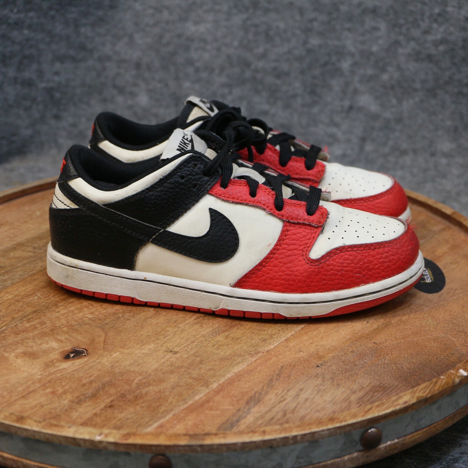 Nike Dunk Low EMB NBA 75th Anniversary PS Size 2.5Y Red White Black DC9564-100