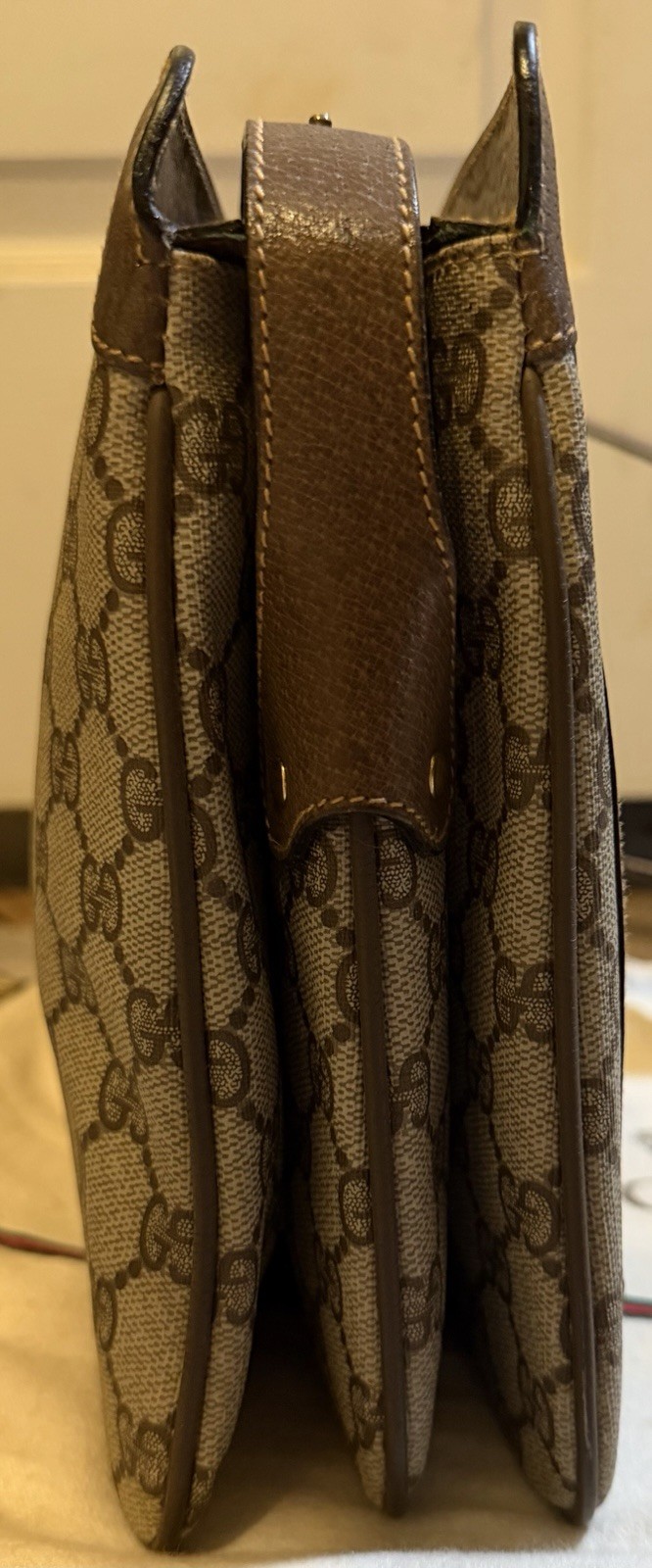 AUTH Vintage Gucci GG Sherry Line Ophidia Shoulder Bag -Green & Red-904.02.013