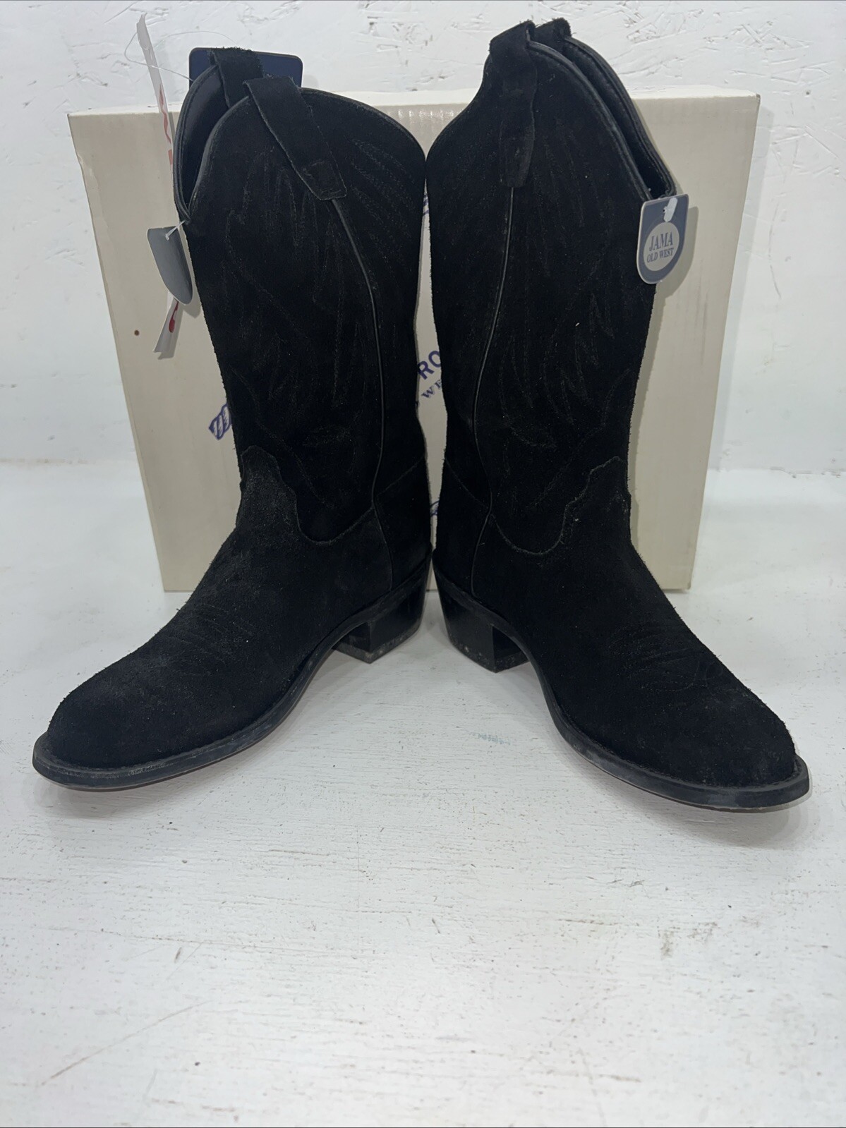 New Women’s Black A Jama Product Cowboy Boots. 5.5 5 1/2. 20-52