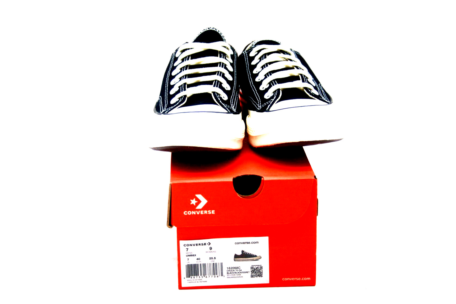 CONVERSE ALL STAR Chuck 70 Low Top BLACK/EGRET 162058C UNISEX SHOE