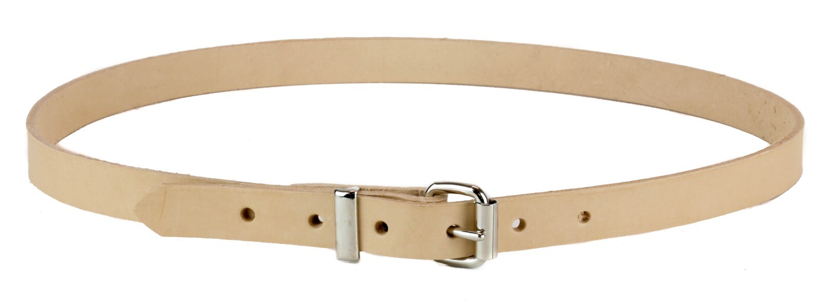 3/4″ Wide Plain Belt Genuine Nude Tan Punk Goth Thrash Metal USA Made 3/4″