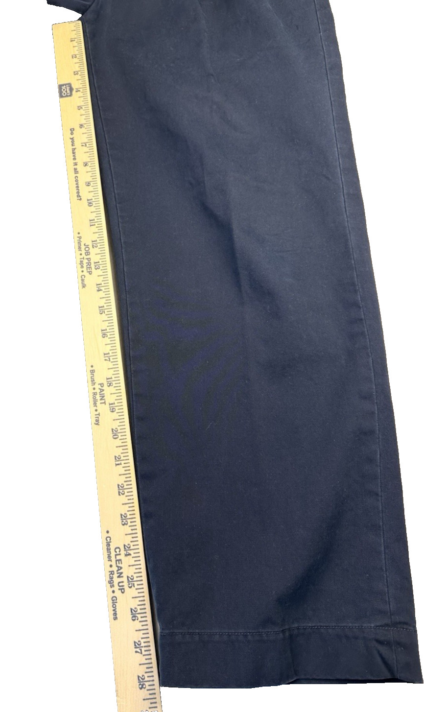Polo Ralph Lauren Andrew Pant Navy Blue Pleated Cotton Chino Dress Pants 34×31
