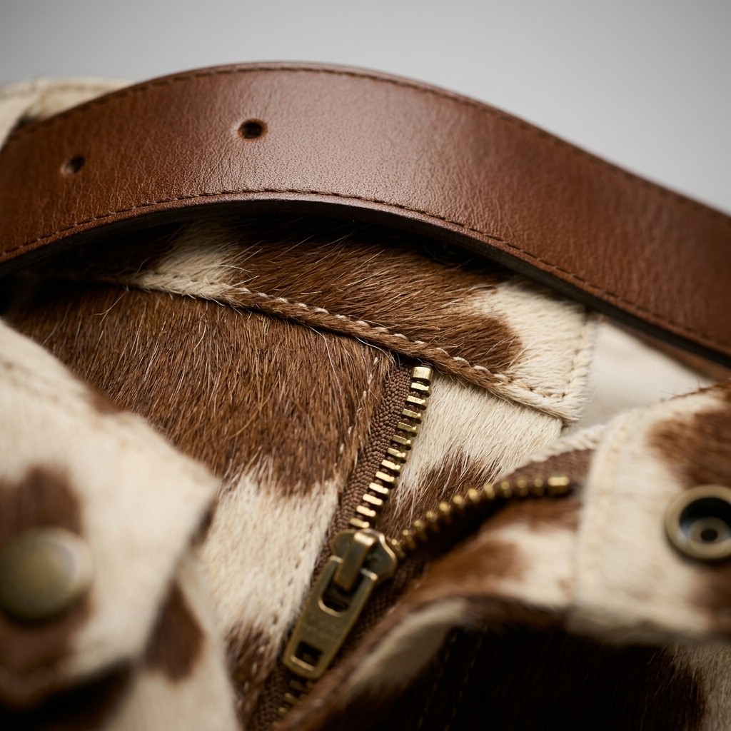Men’s Brown Hair On Western Cowhide Leather Style Leather Pant Western Pant