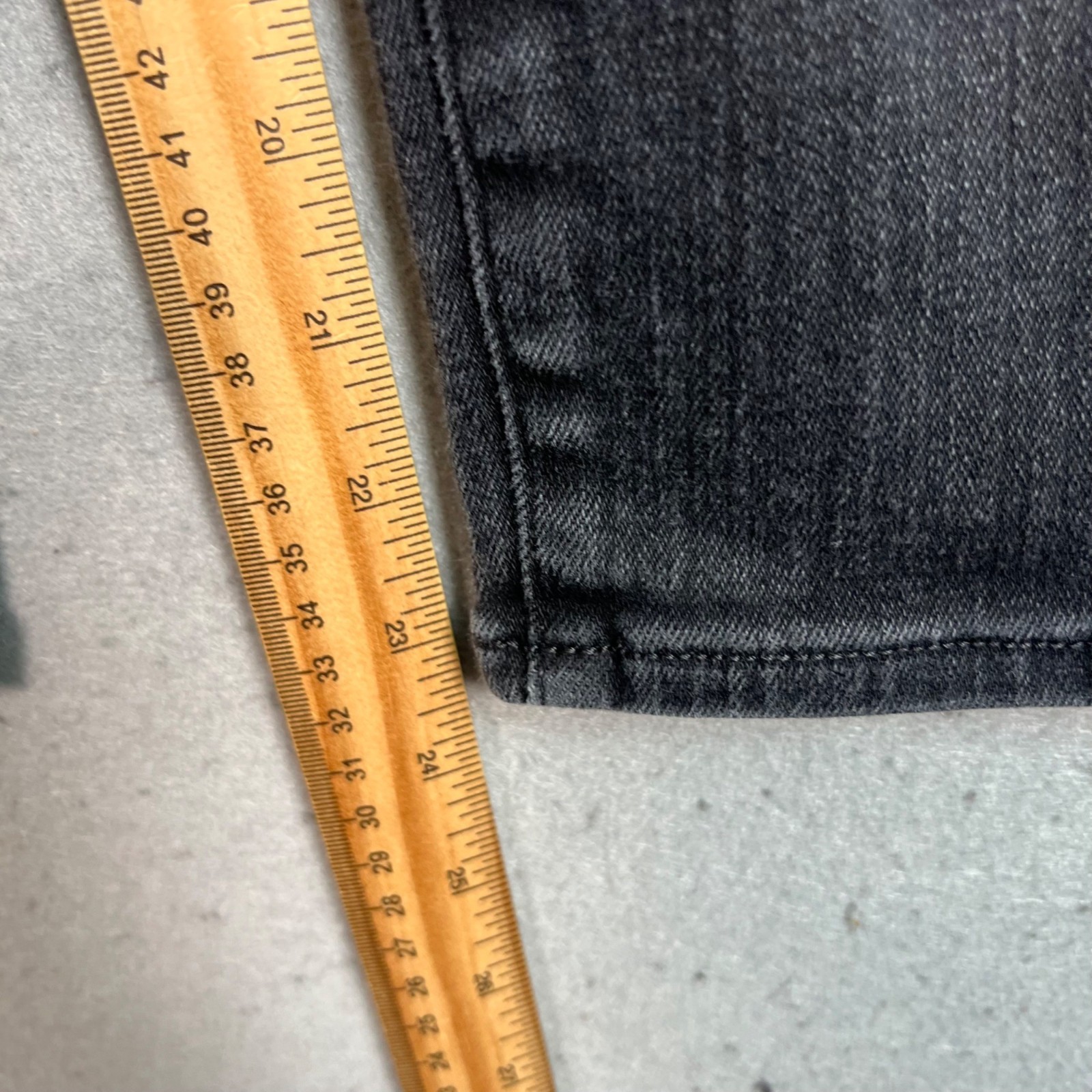 Madewell Womens Size 25 P Stovepipe Jeans Black Denim Cotton Blend