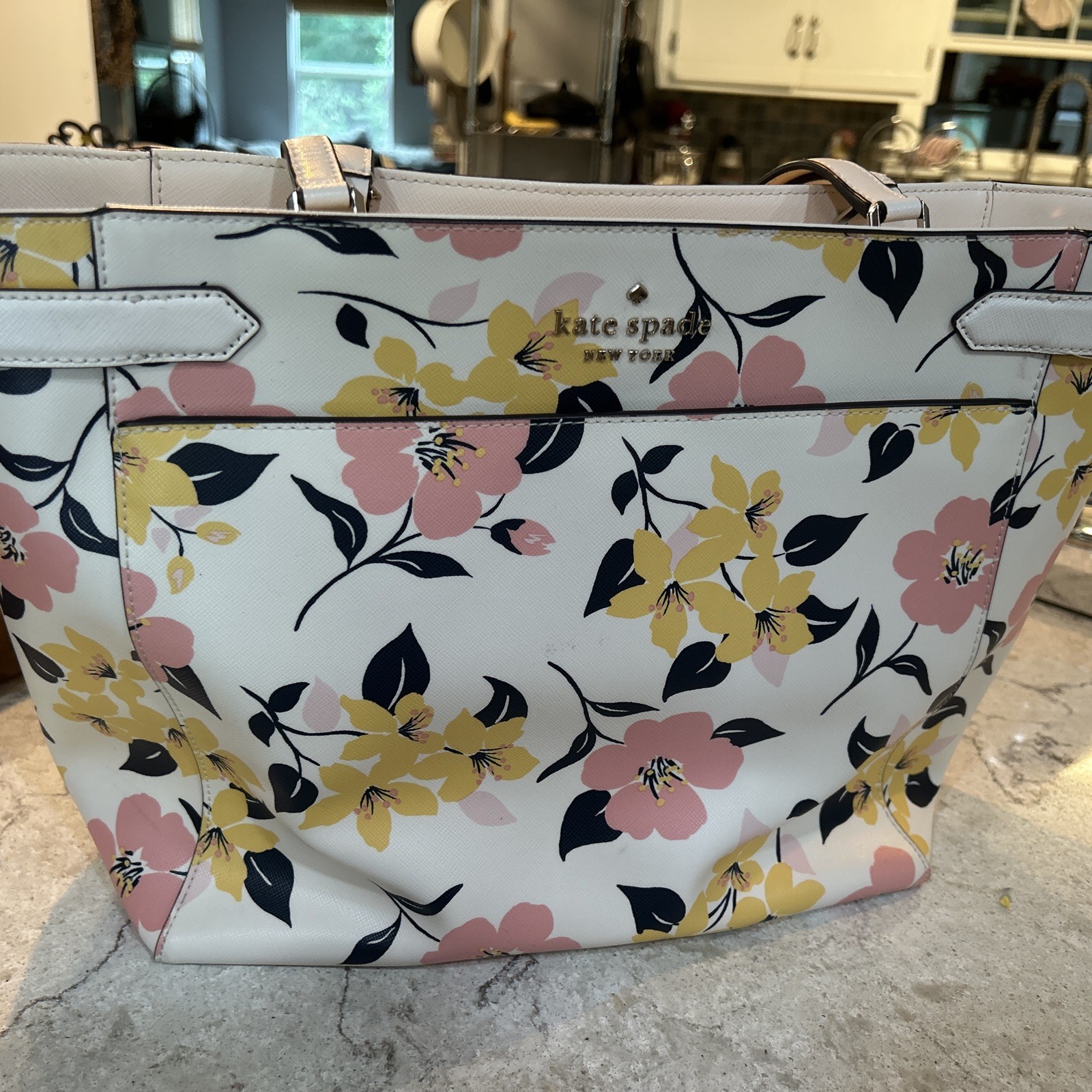 Kate Spade New York Staci Lily Blooms Floral Laptop Tote With Wallet