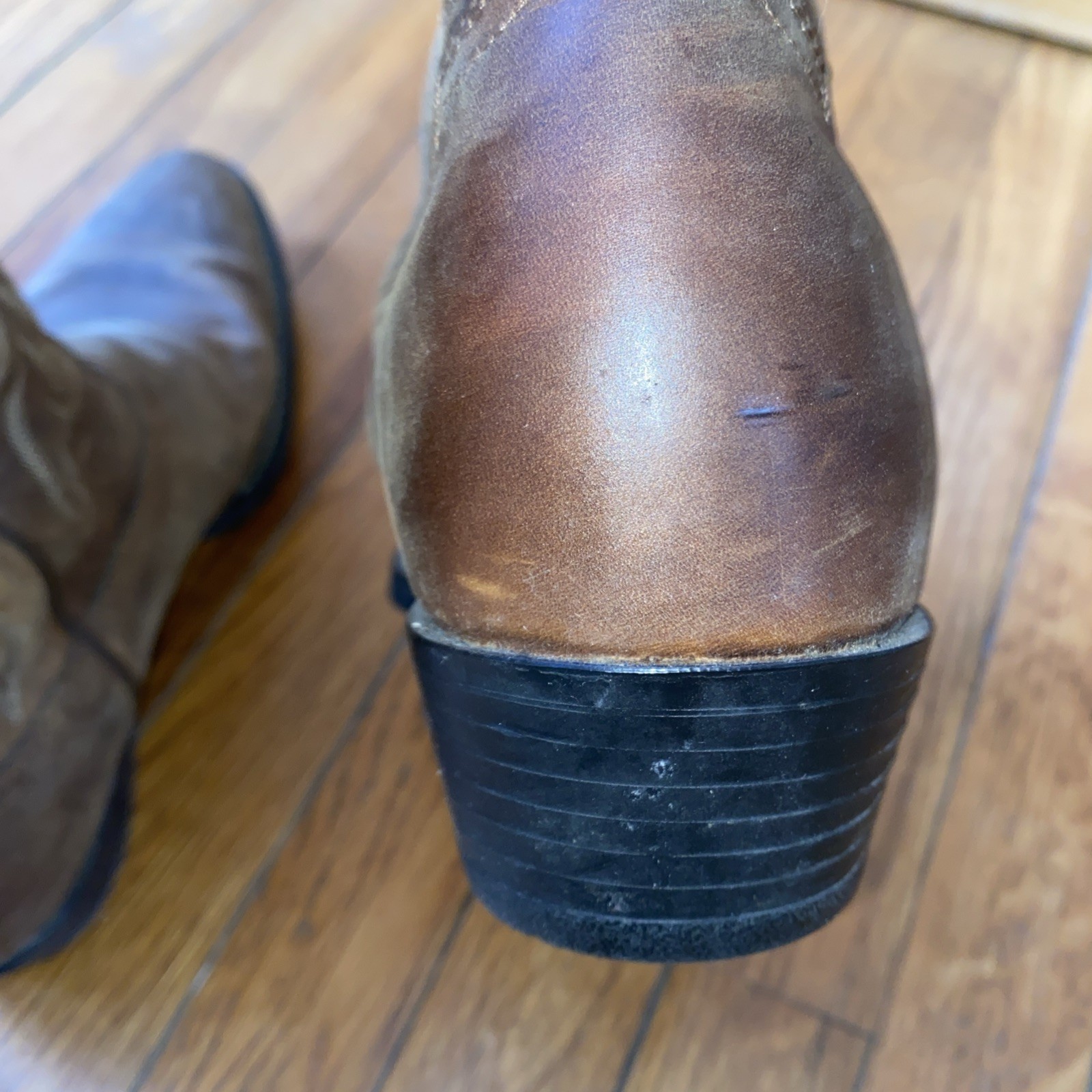 ARIET Heritage 34725 Cowboy Boots Western Brown Leather Mens Size 10D