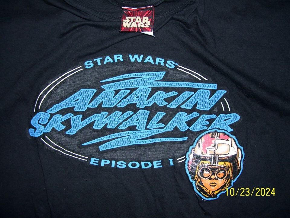 Star Wars Anakin Skywalker Episode 1 Very Rare Tee Shirt Size Large