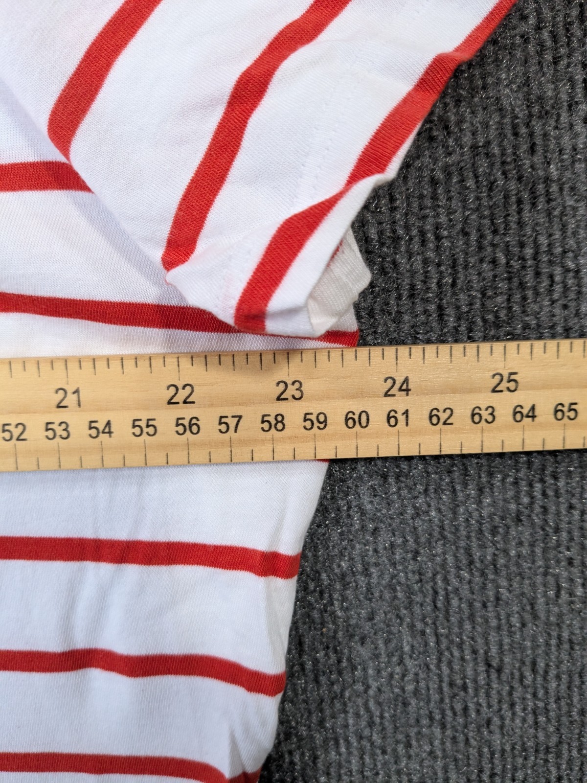 LRL Ralph Lauren Top Womens 2X Studded Logo Crown Striped Tee Shirt Red White
