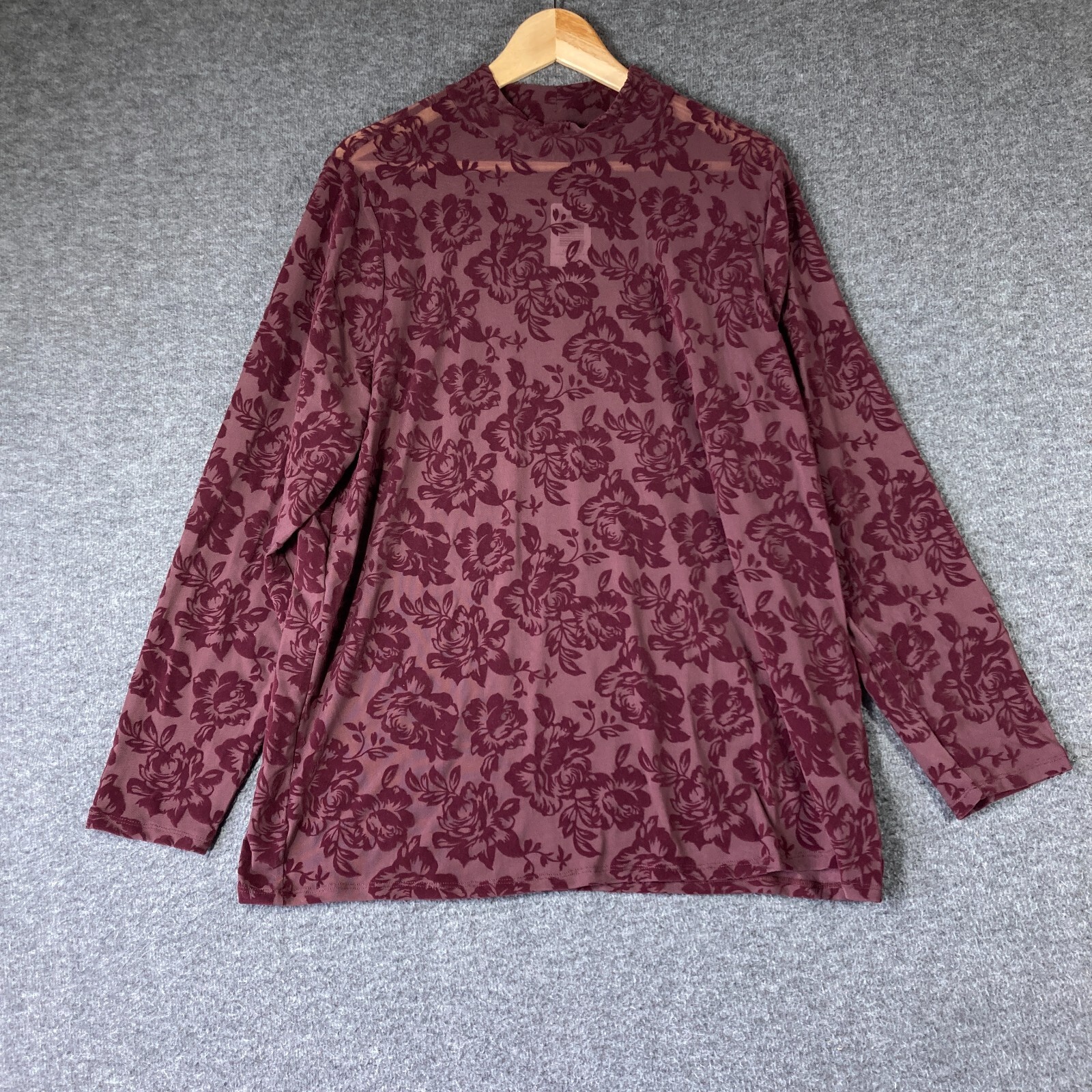 NWT Torrid Burnt Out Velvet Mesh Top Shirt Womens Plus 2X Purple