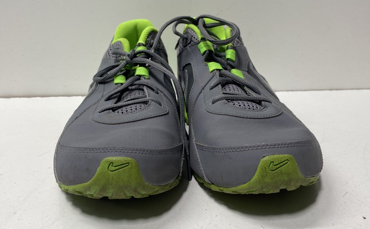 Nike Reax Run 7 Grey Electric Green Silver Men’s Running Shoes Size 13
