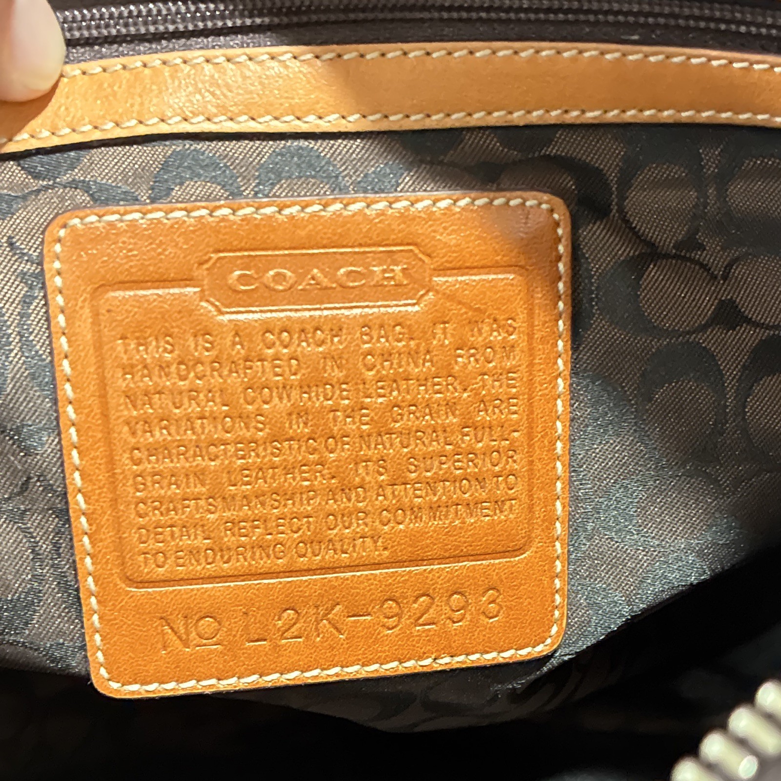 Vintage Coach 9293 Ergo One Shoulder Bag Women Tan Calf Skin Leather