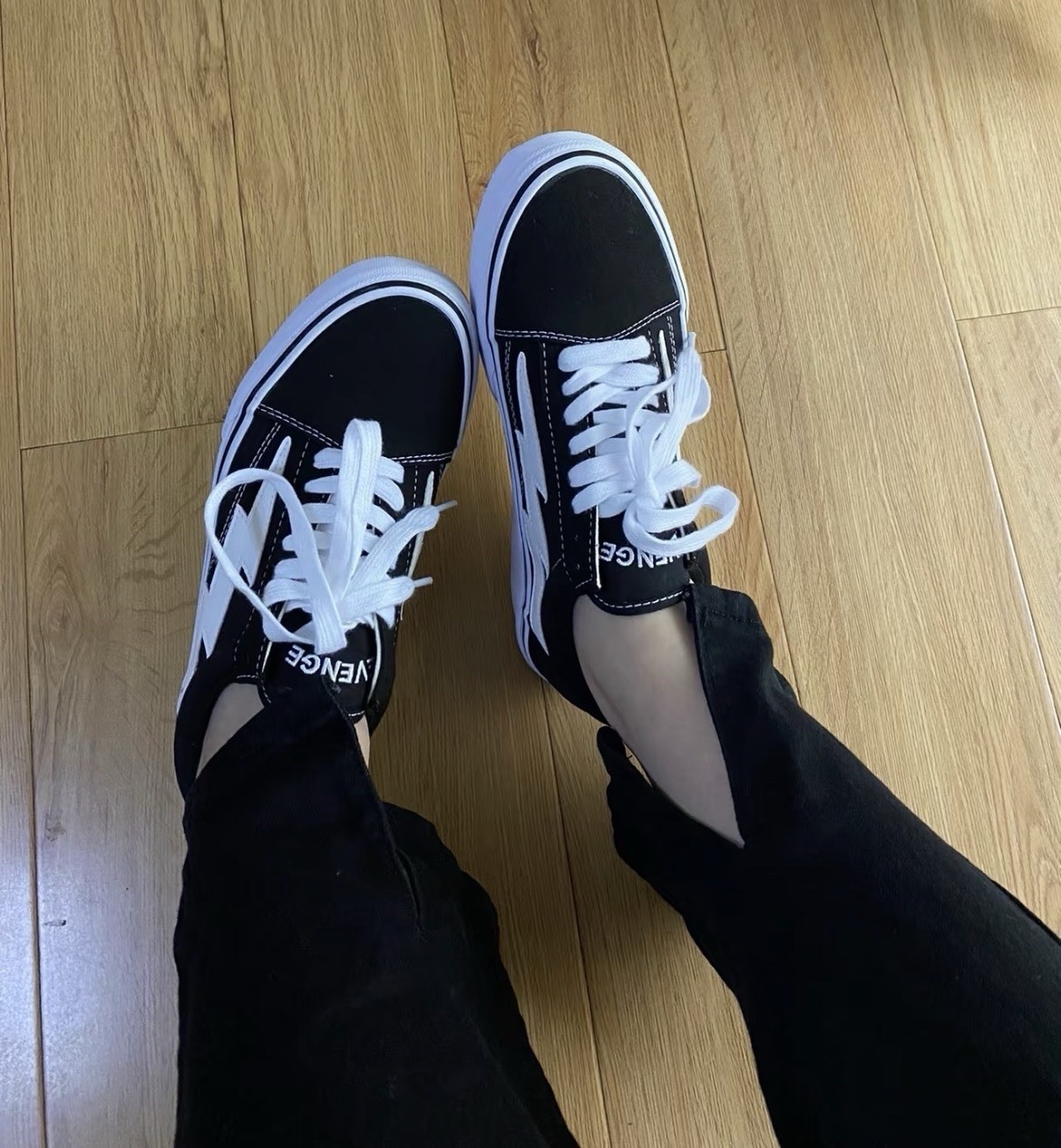 100% Authentic Revenge x Storm Vans Original Regular BLACK 3M Size 11