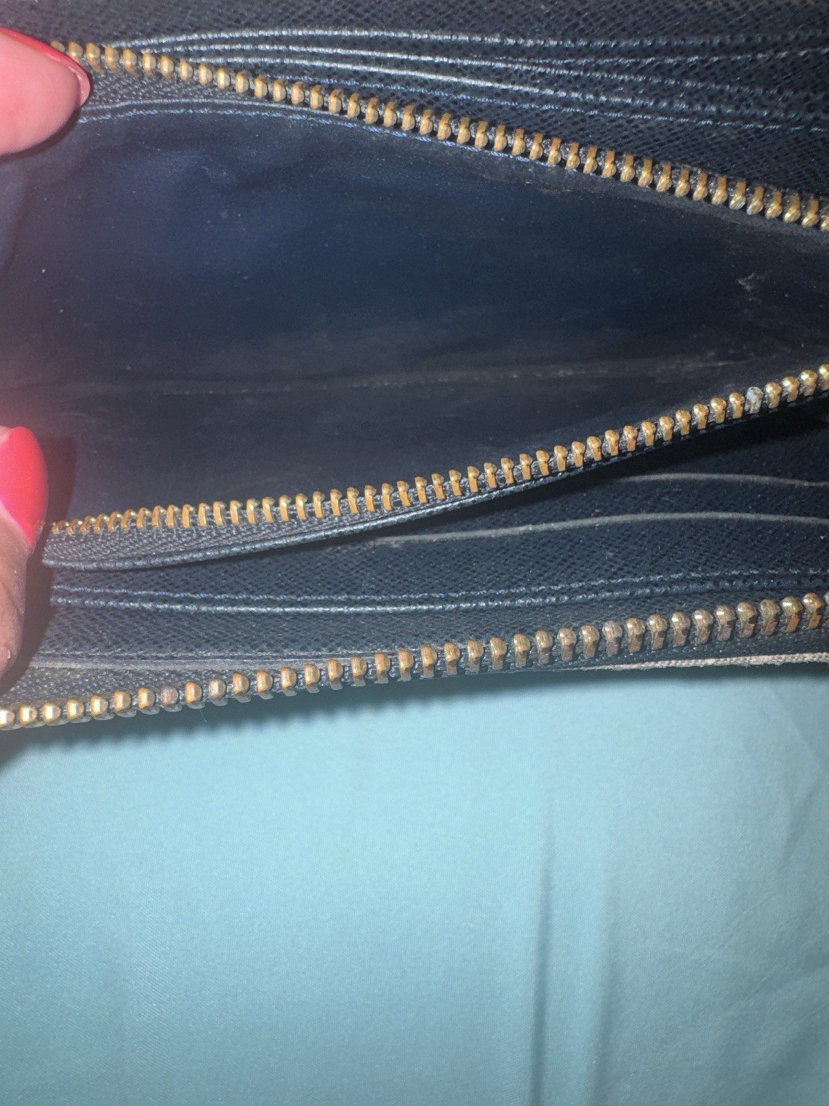 Louis Vuitton DENIM Monogram Zip-Around Wallet w/ Card Slots & Coin Pocket