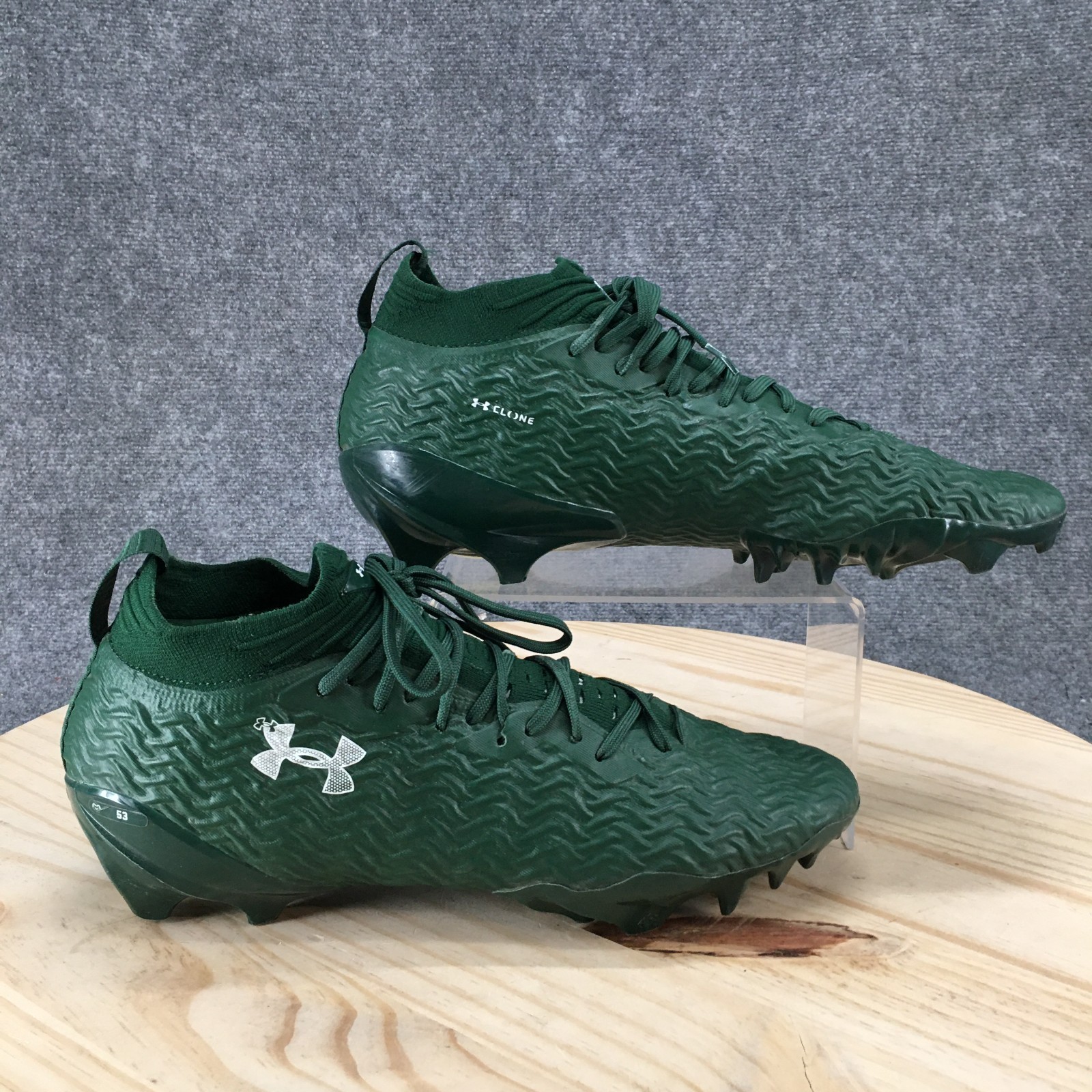 Under Armour Shoes Mens 12.5 Spotlight 4 MC Football Cleats Green 3028200-301