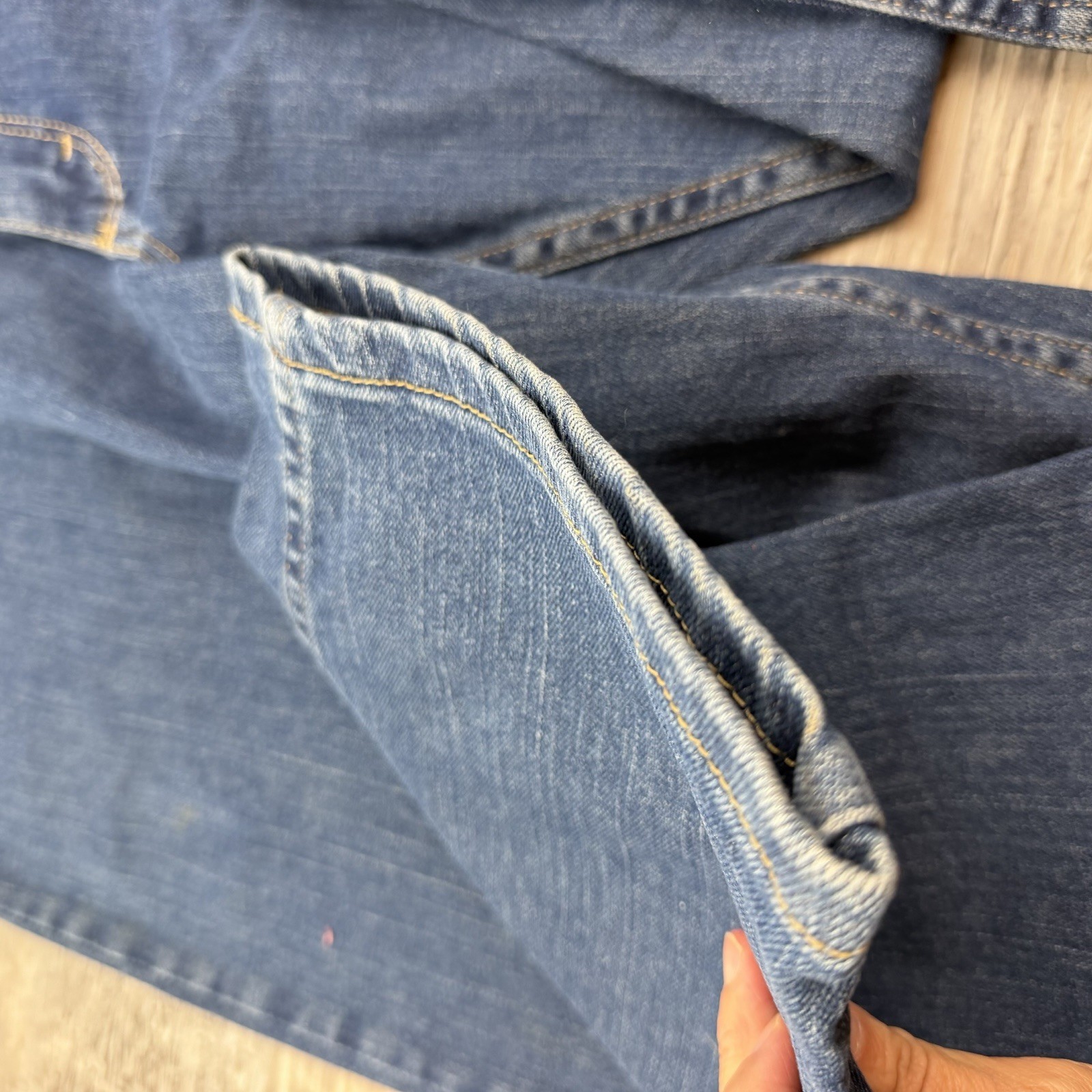 Genuine Wrangler Comfort Fit Men’s Jeans 38×30 Blue Denim Stretch MGW80DB