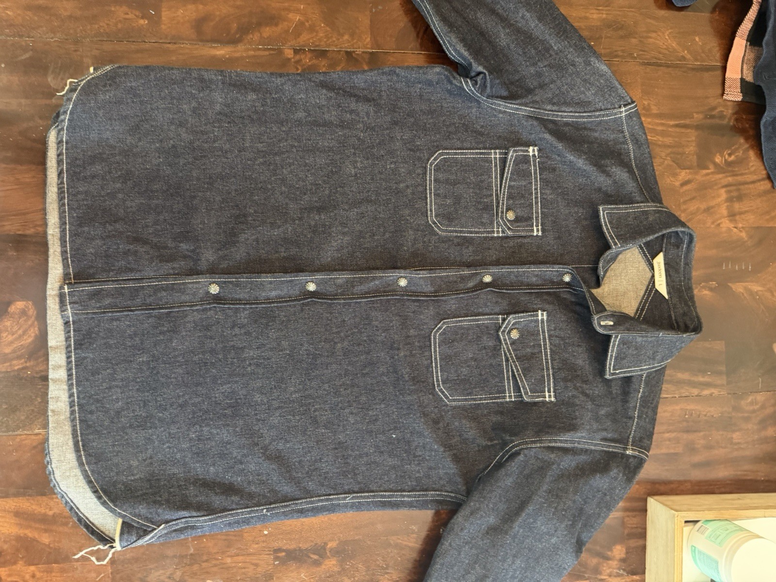 3sixteen Crosscut Selvedge Denim Shirt Size Large