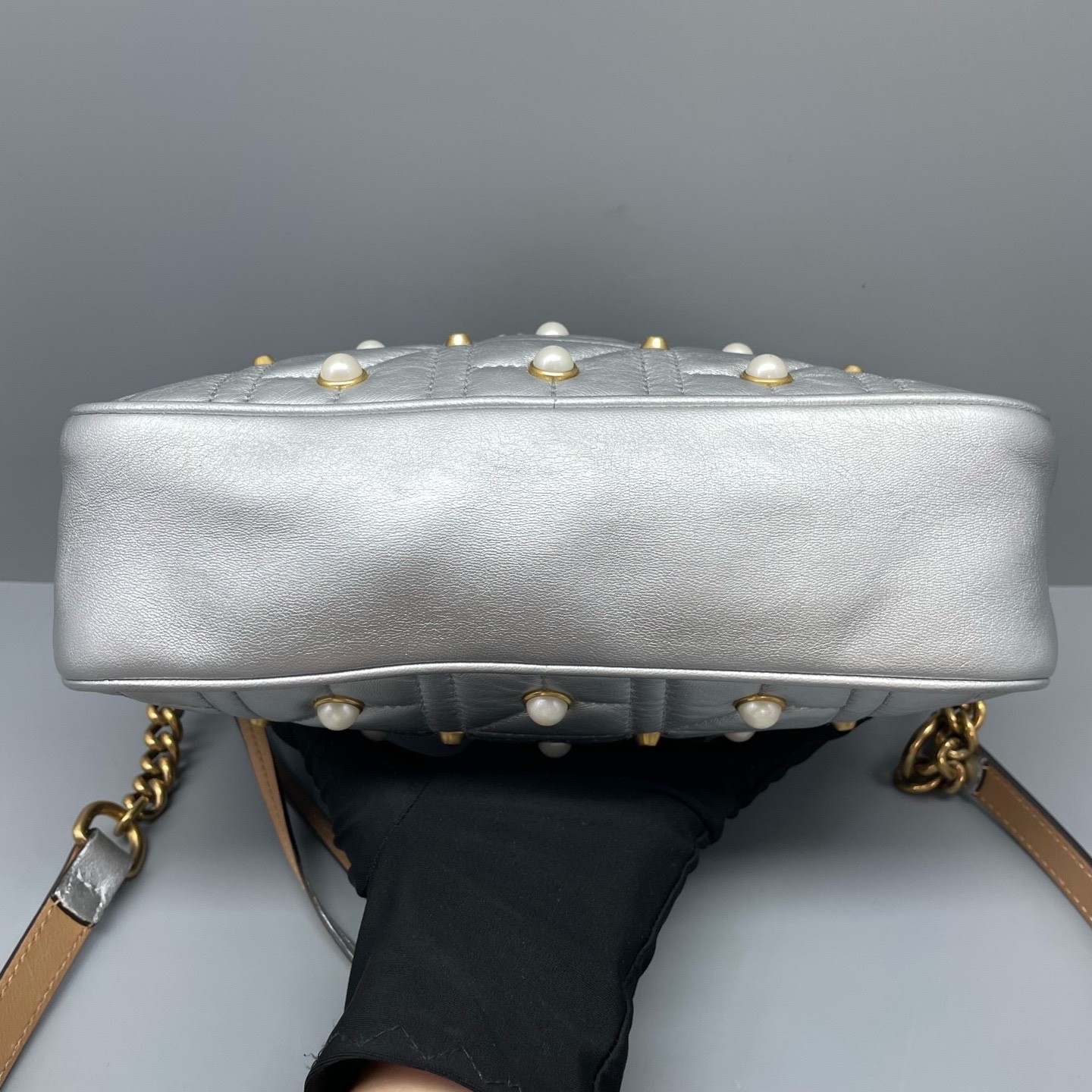 Gucci Pre-Owned Authentic Camera Bag Silver 24*14*7cm Silver