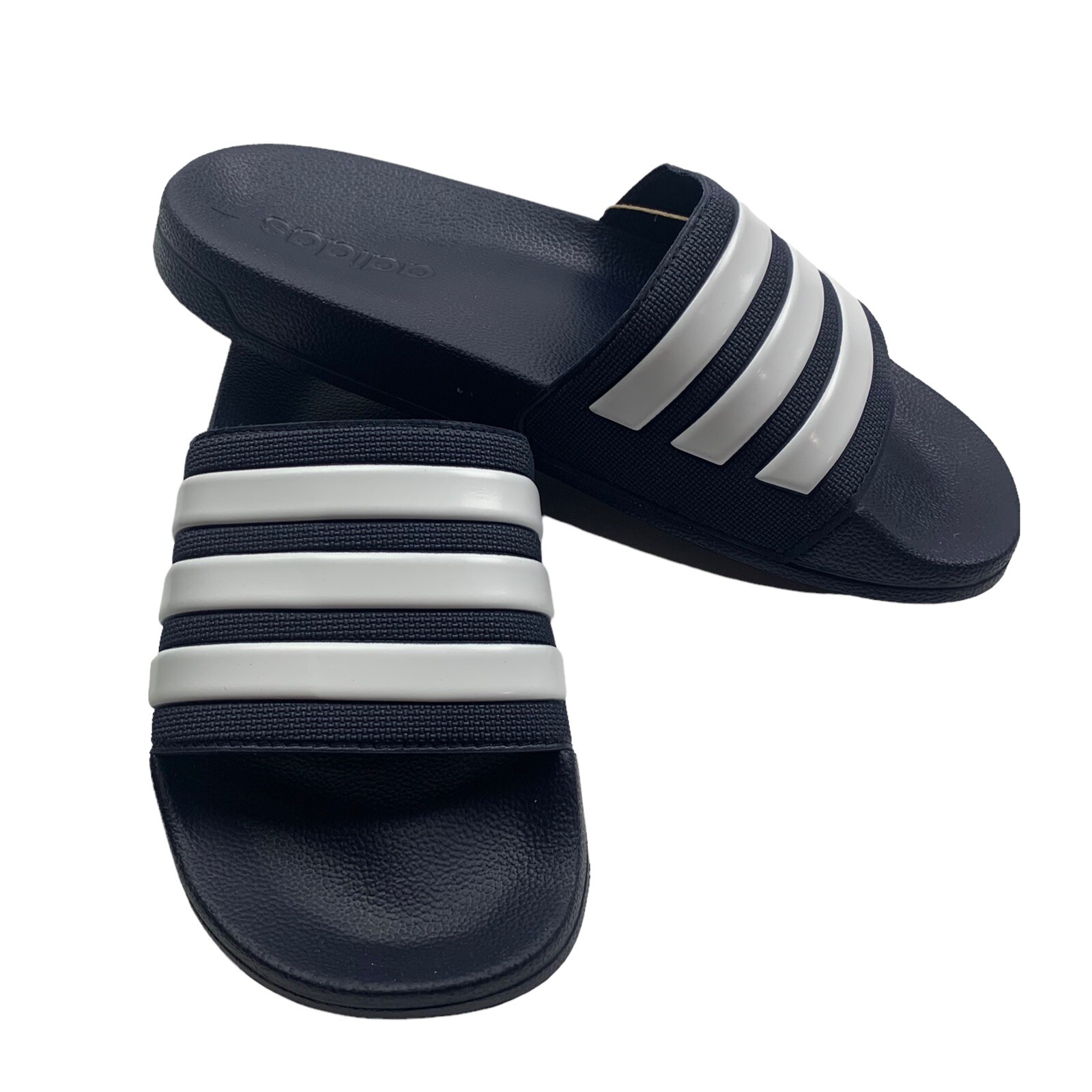 Adidas Mens Adilette Shower Locker Slide Water Sandal Navy/White GZ5920 Sz 7