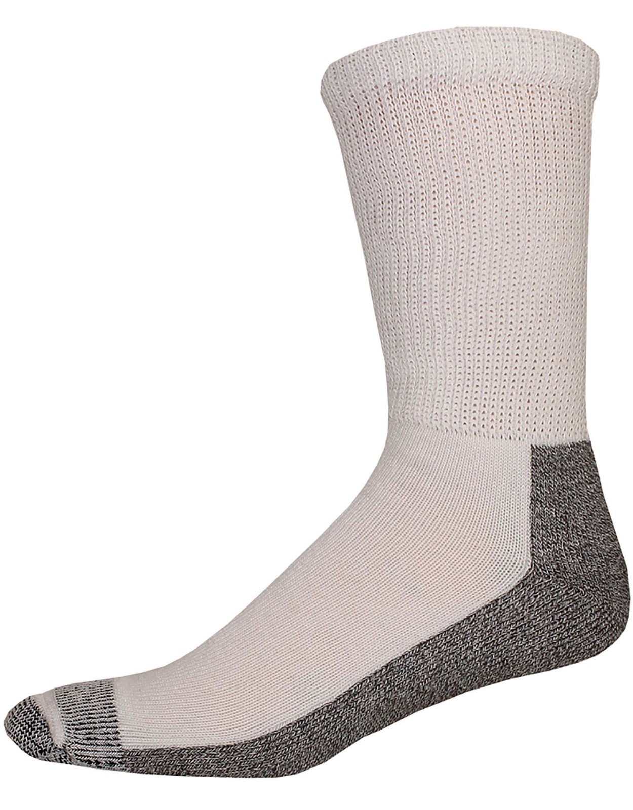 ickies Non Binding Crew Socks, Dickies Mens Socks 13550, 2 Pair White 6-12