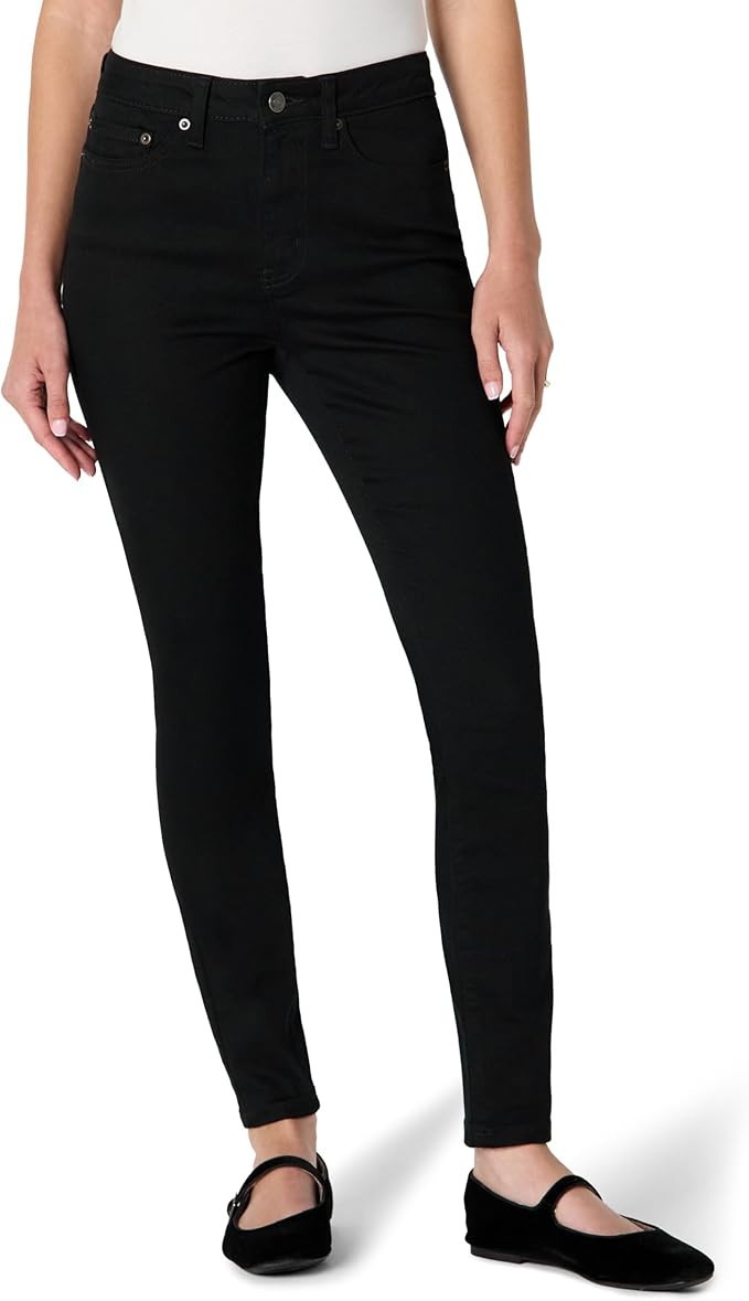 NEW Amazon Essentials Women’s High Rise Skinny Jean Jegging, High Stretch, Black
