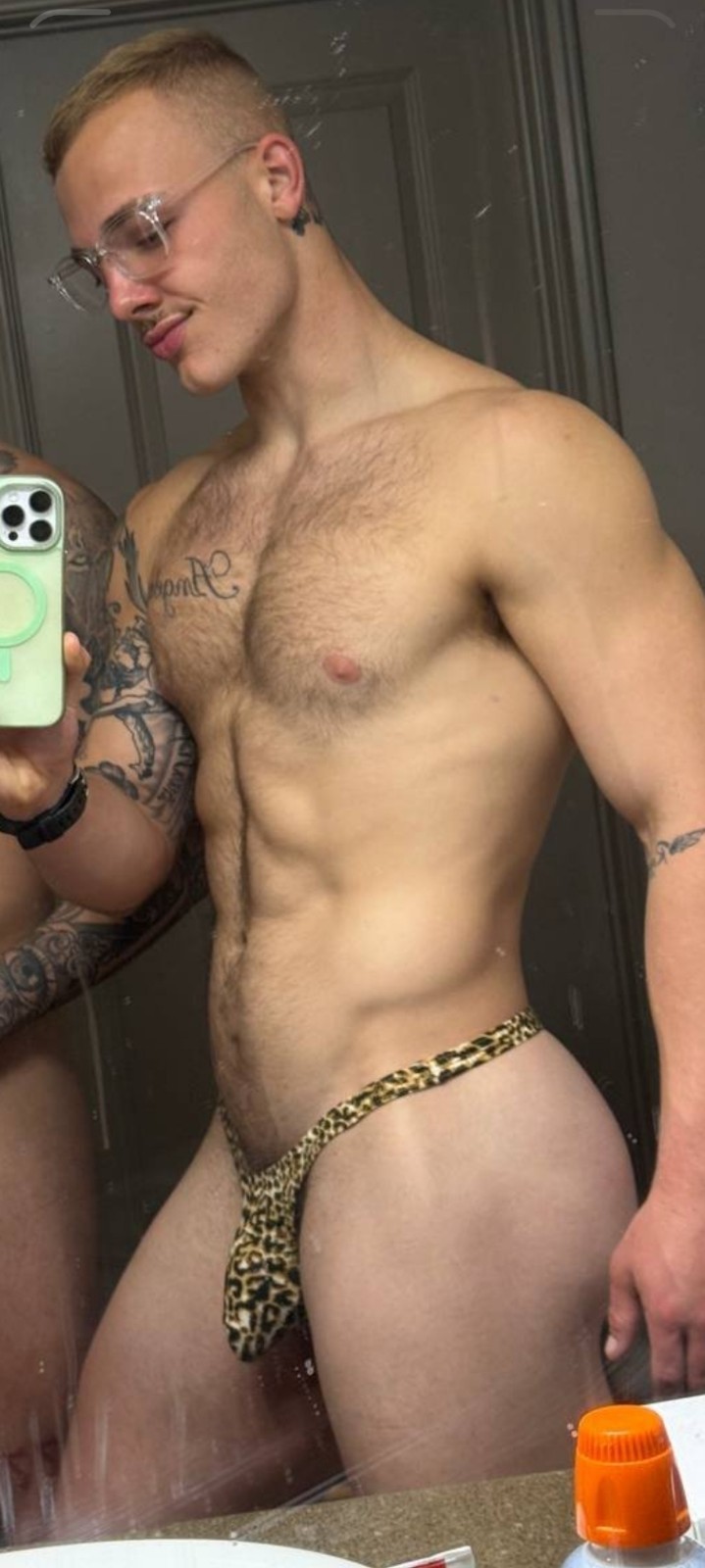 Men’s New Sexy Leopard Wild Night Thong w/Contoured Enhancing Pouch – Gay