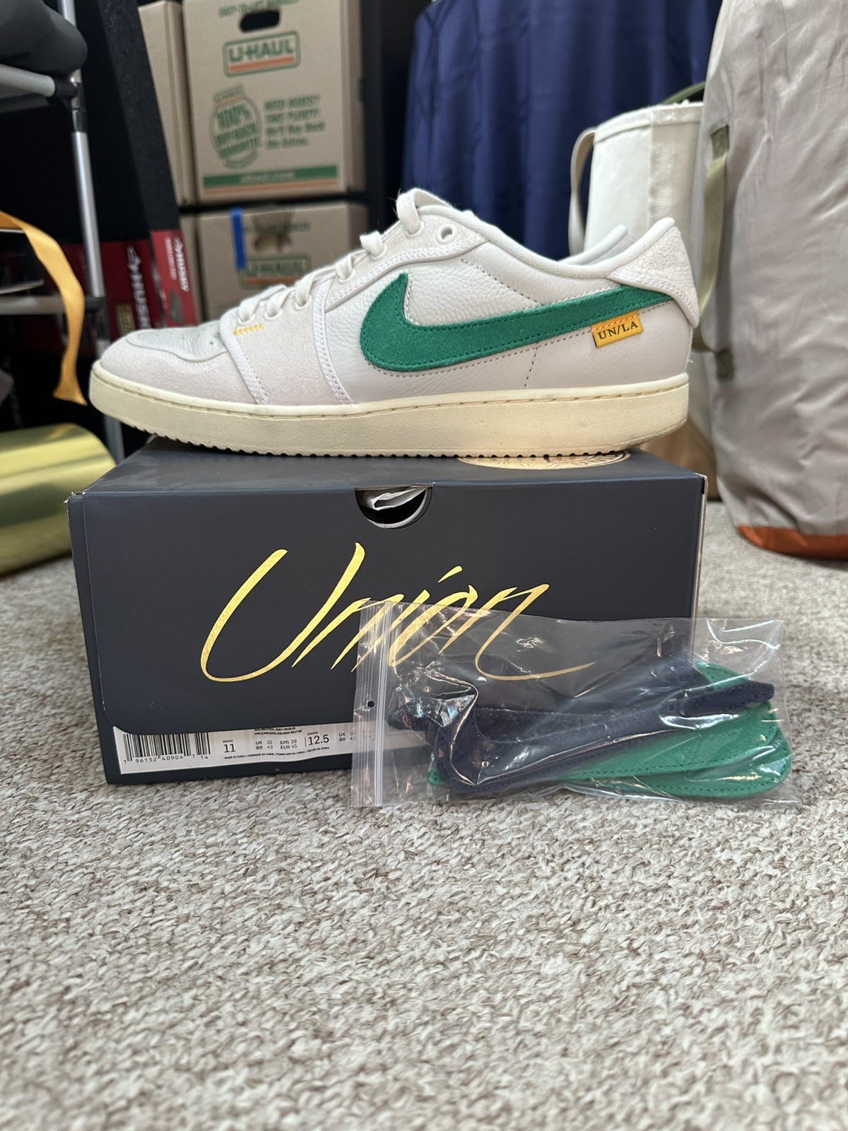 D08912-101 AJKO 1 Low SP x Union LA – Size 11 – OG Box, Extra Swooshes & Laces