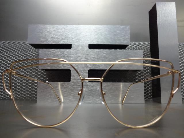 New Classy Elegant VINTAGE RETRO CAT EYE Style Clear Lens EYE GLASSES Gold Frame