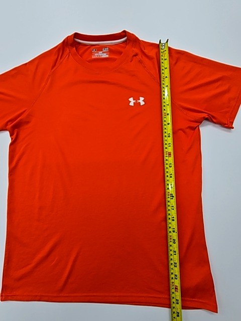 Under Armour Boys Orange HeatGear T-Shirt Youth Size 16 Relaxed Fit