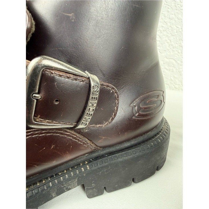 Sketchers | Brown Leather Chunky Platform Shoes | Men’s 9 | Y2K Gorpcore