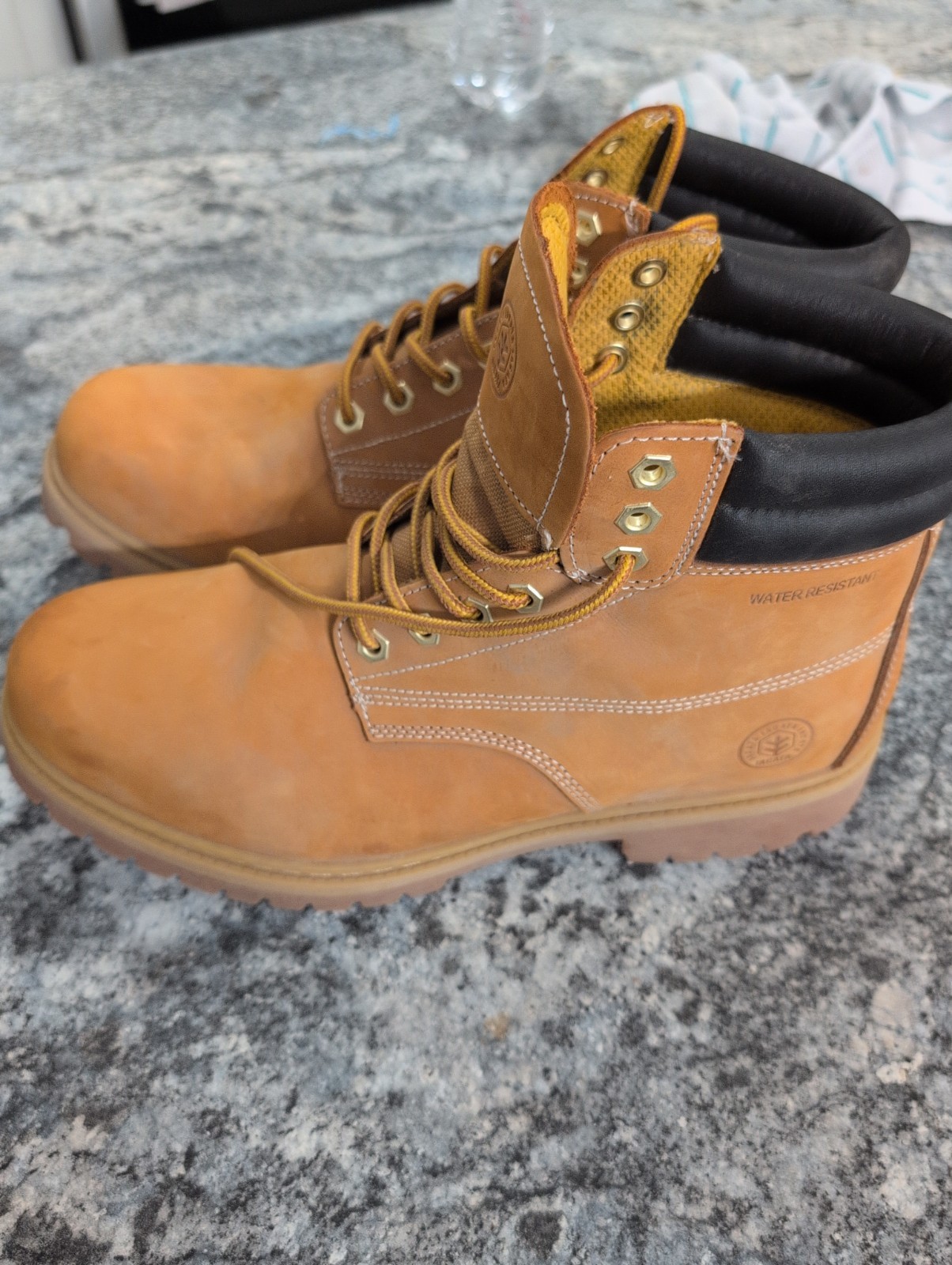 Jacata Men’s Snow Work Boots Shoes Premium Waterproof Leather 8601C Size 12W