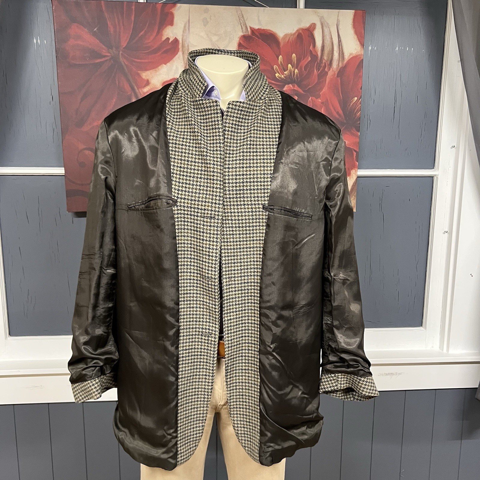 Vintage Pendleton Blazer Jacket Sport Coat Mens XXL (48) Long Olive/Beige/Navy