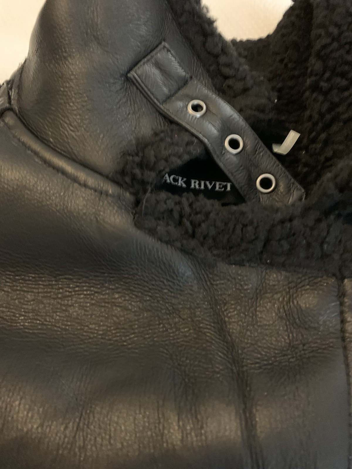 Black Rivet Faux Leather Moto Jacket Size L Lined Rock Punk Grunge Black