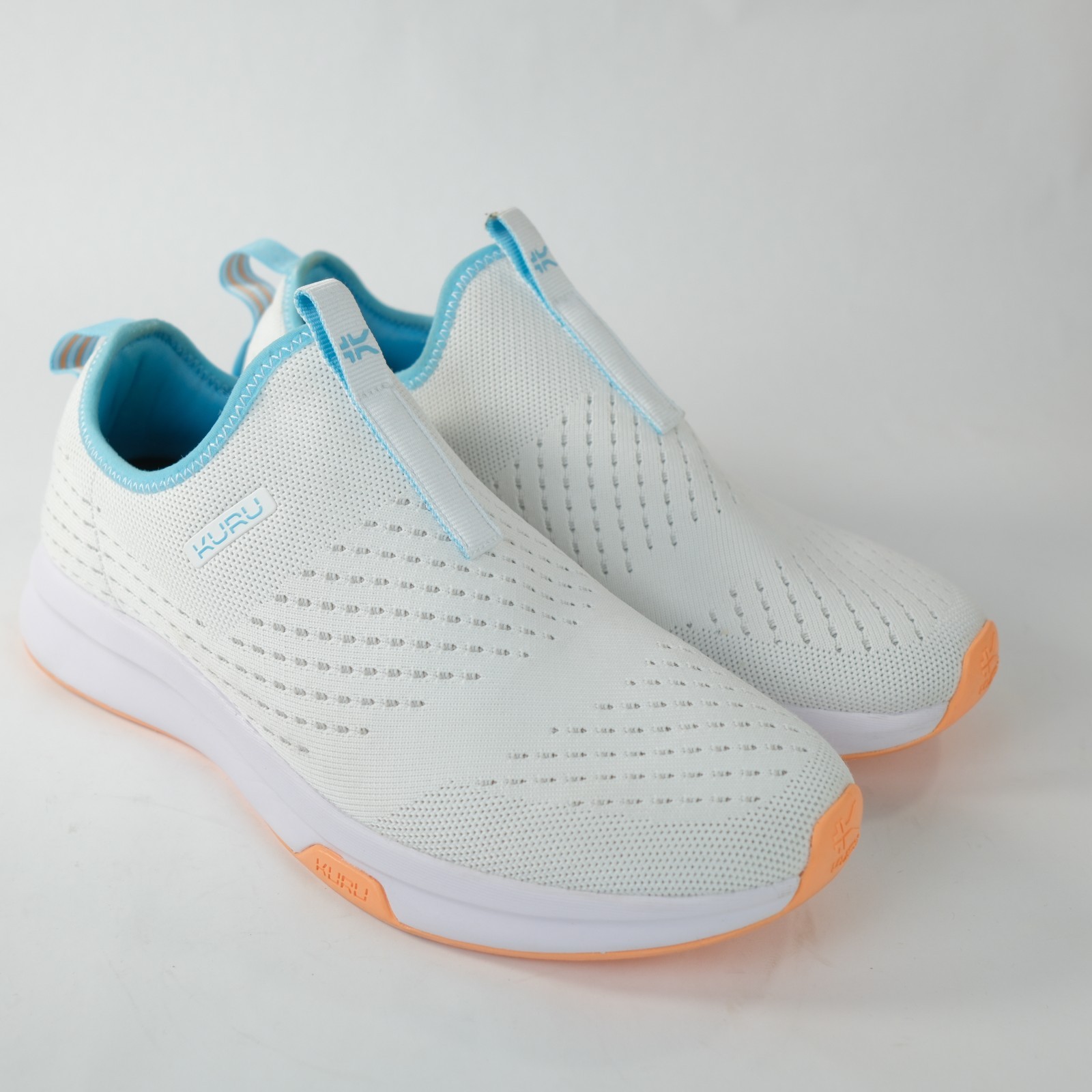 Kuru ATOM Slip-On Bright White-Topaz Blue Women’s Size 10.5 *EXCELL COND!