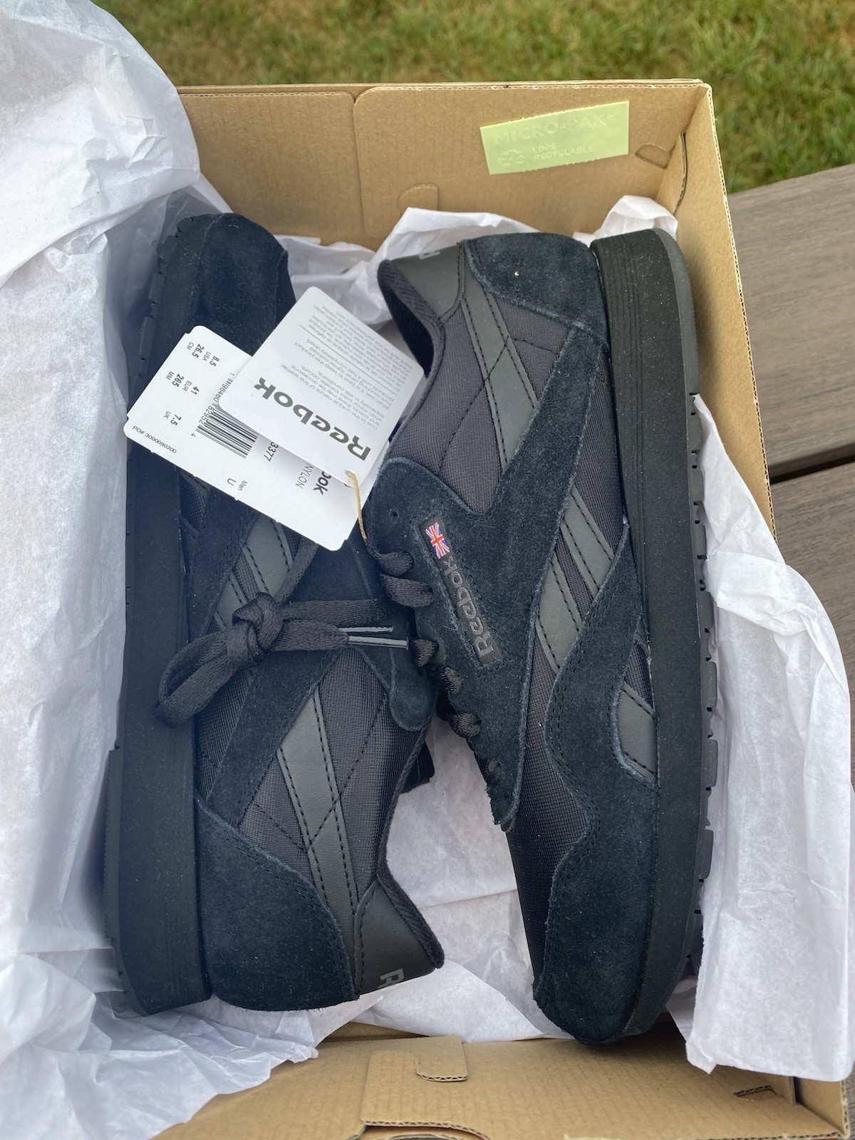 100033377 Reebok Classic Nylon – Triple Black Size M8.5/ W10 Brand New In Box