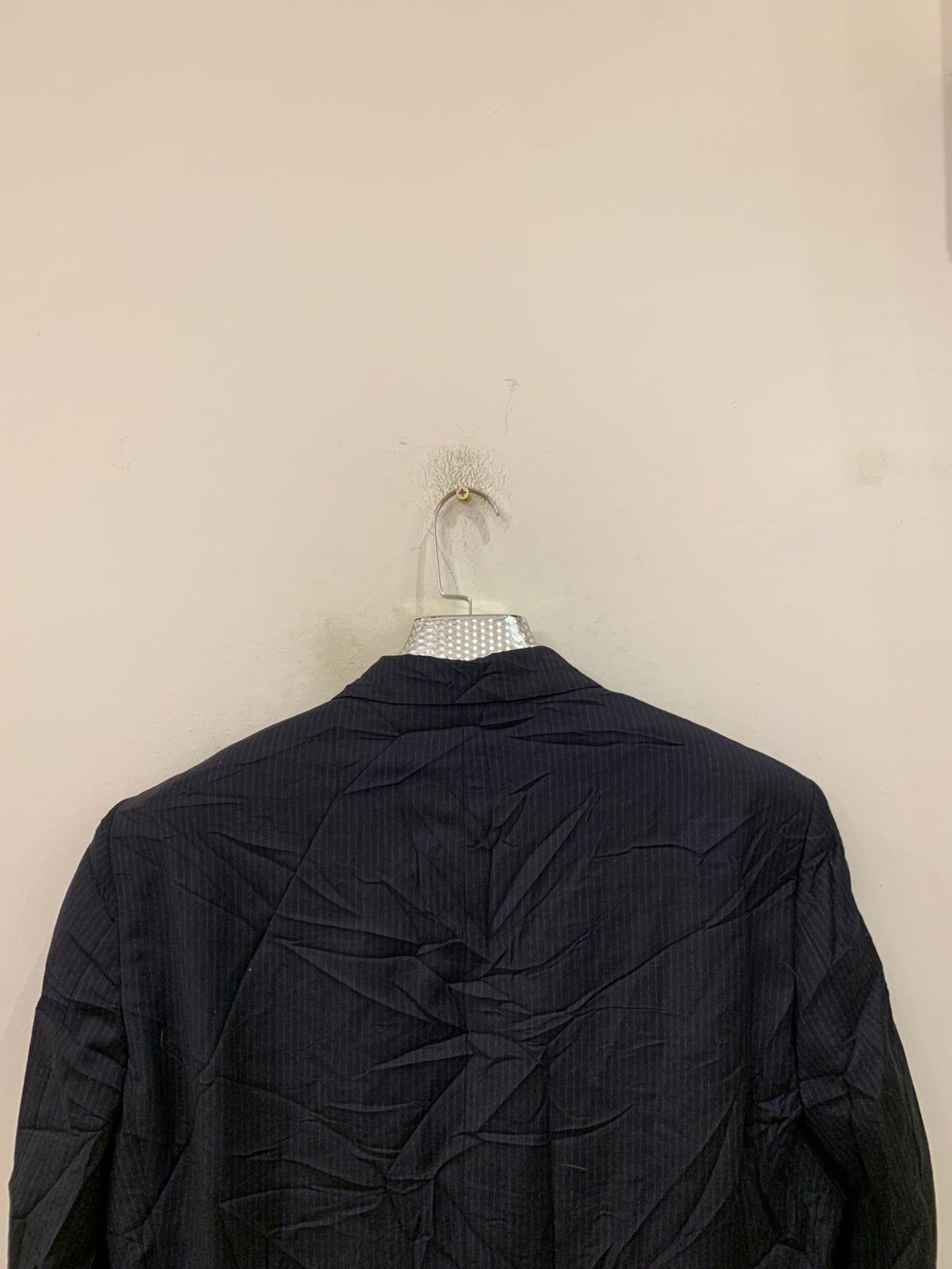 Vintage Baroni Super 150s wool classic dark navy jacket blazer 38R