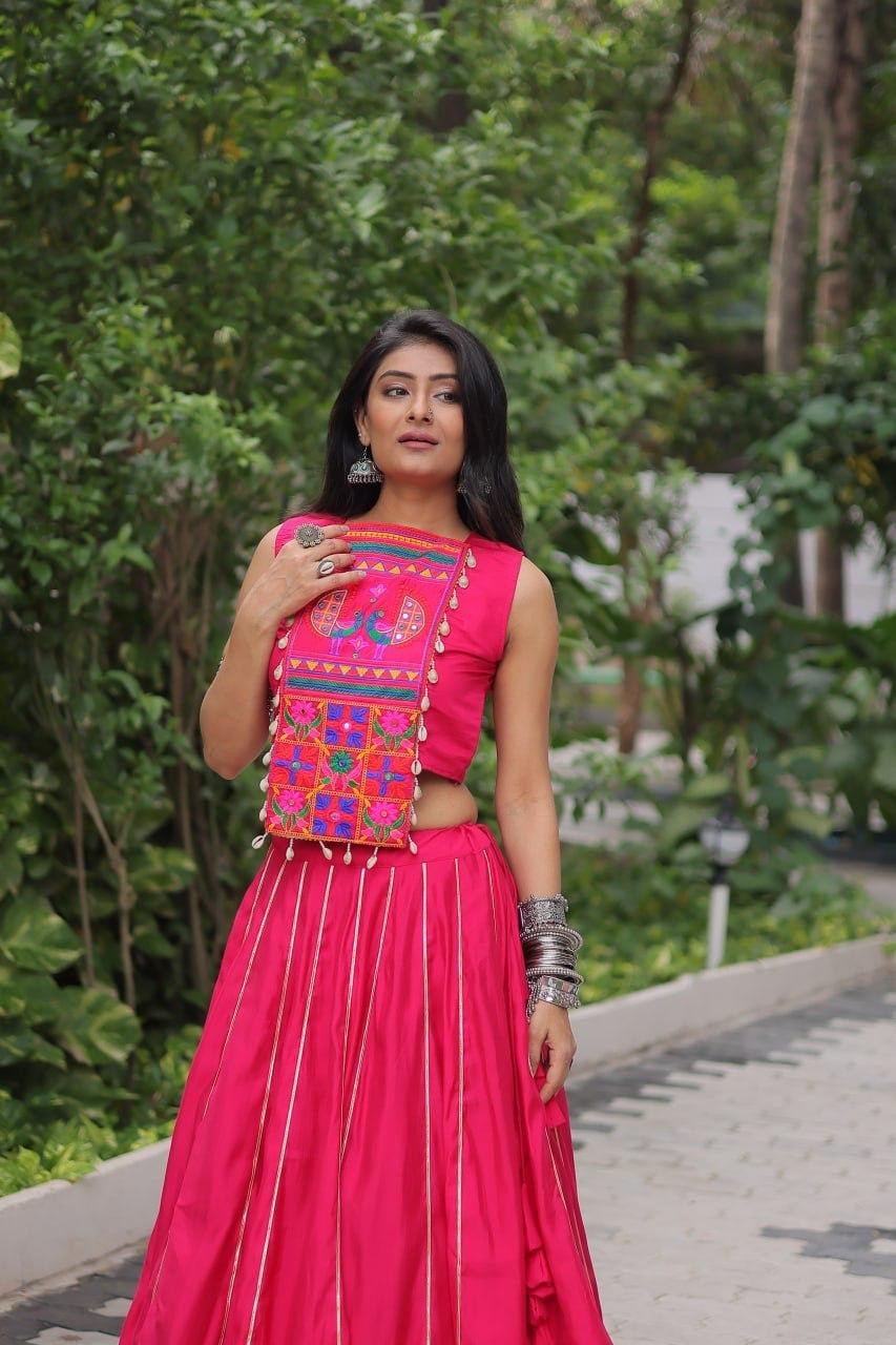 Navratri Special Buttrefly Embroidered Lehenga Choli For Women & Girls Trending