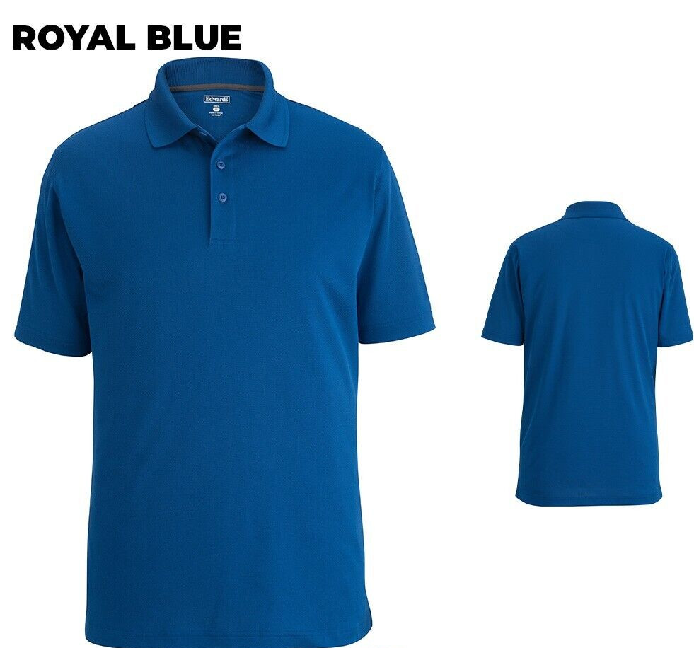 Men Edwards polo shirt 1579 white blue red royal small med large 2x NEW golf
