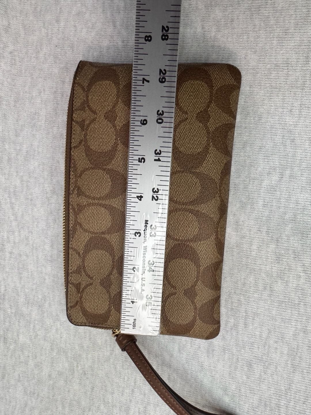 Coach Large Corner Zip Wristlet in Signature Coated Canvas