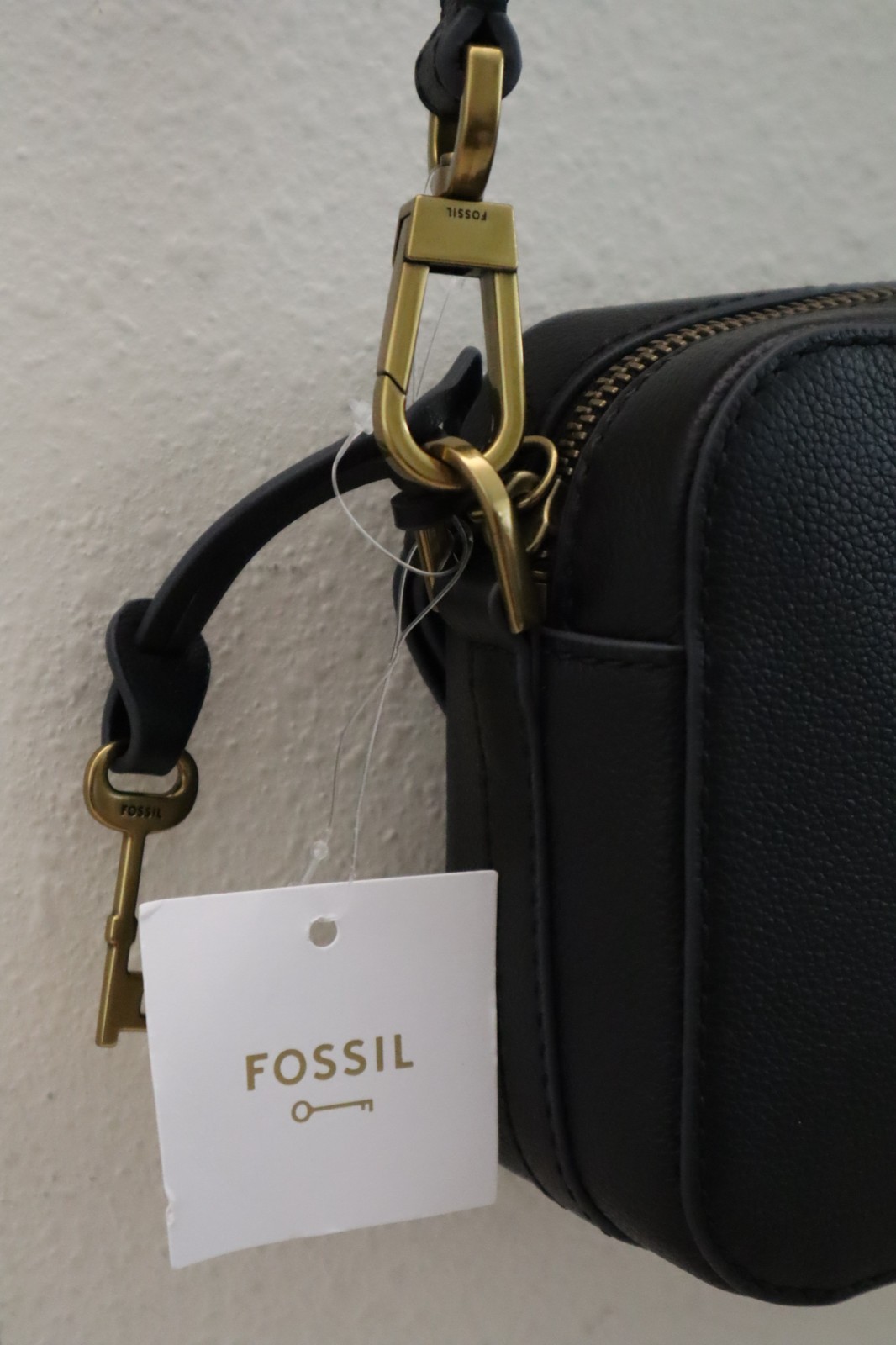 Fossil SHB3125001 Women’s Black Pebble Bryce Leather Small Crossbody Bag $180
