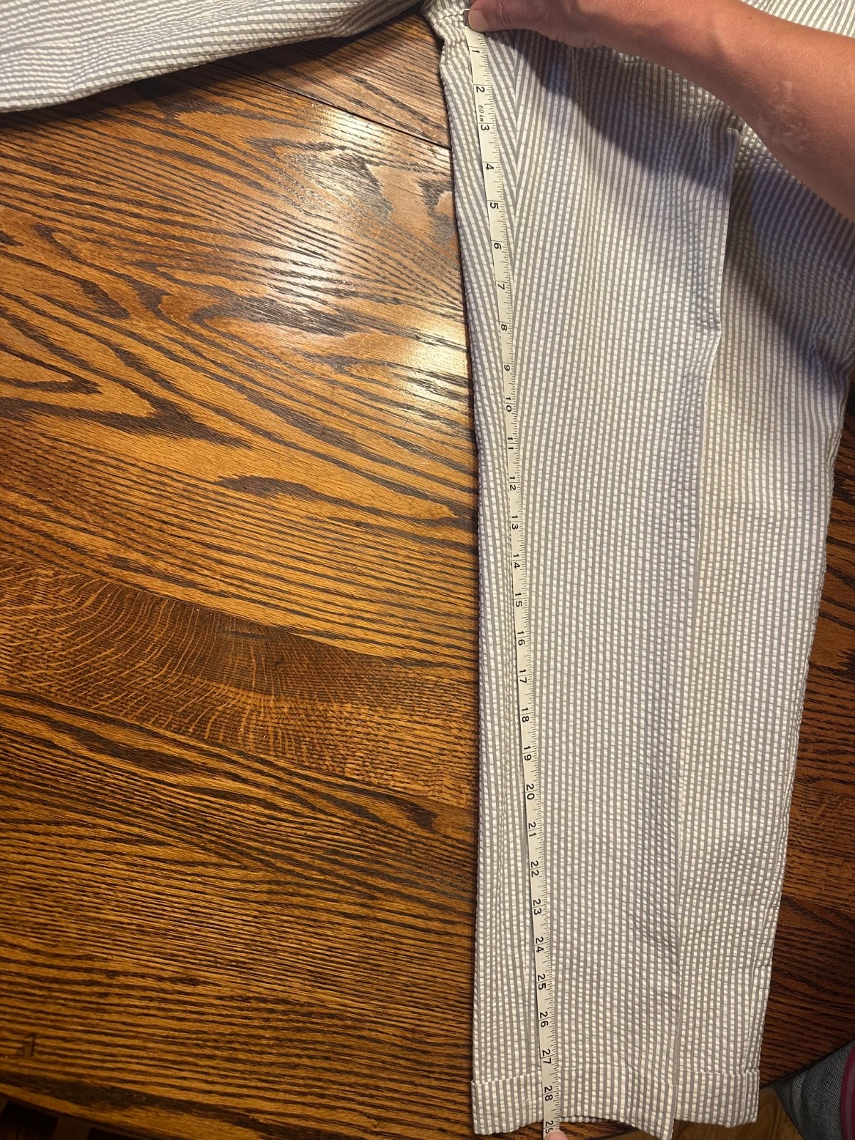 Brooks Brothers Seersucker Suit 42R 36×29 Gray White Stripe Cotton Pleated Cuff