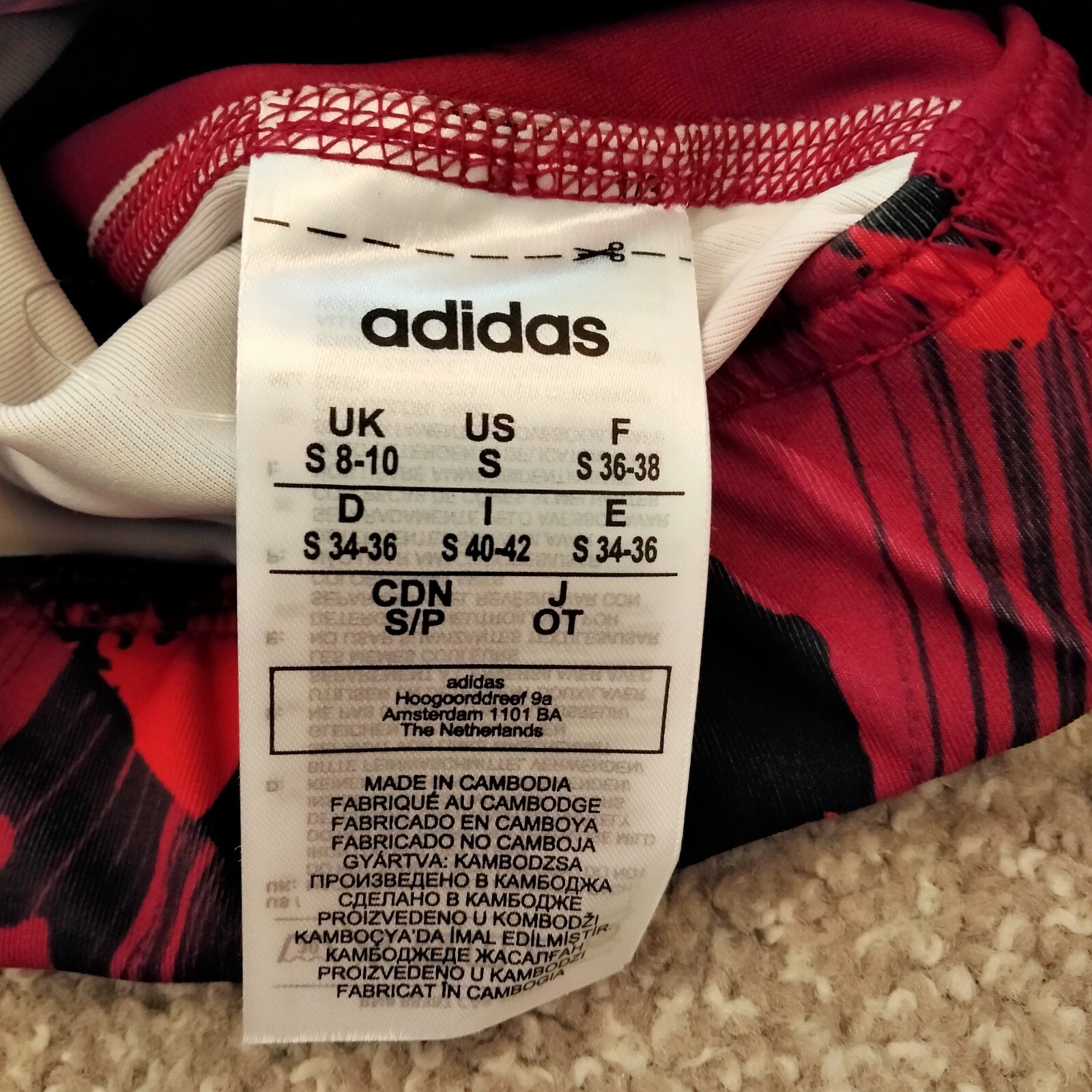 NWT Sz S Women’s Adidas X Zoe Saldana Power Berry Sports Bra Compression Fit