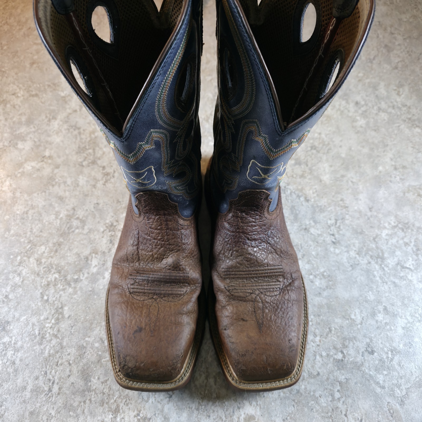 Twisted X 12″ Alloy Toe Cowboy Work Boots Brown Leather Mens 9.5 EE #MXBA005
