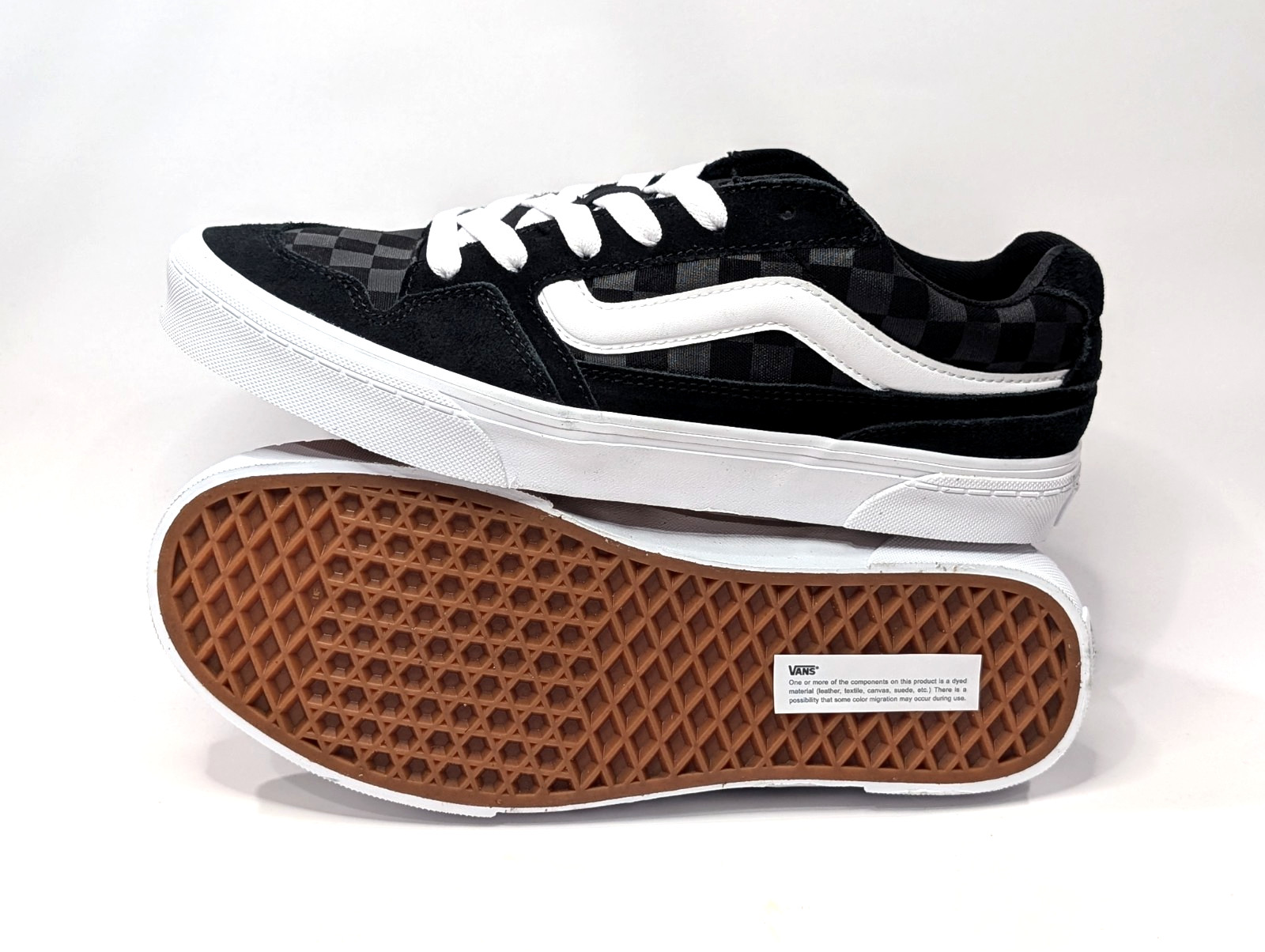 Vans Caldrone Tonal Check Black Suede/Canvas Men’s Sneakers – Assorted Sizes NWB
