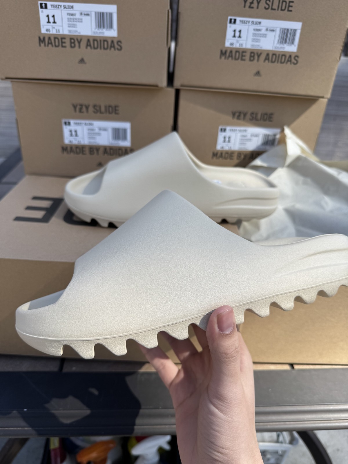 BRAND NEW adidas yeezy slide Bone FZ5897 SIZE 7-13 /100% AUTHENTIC