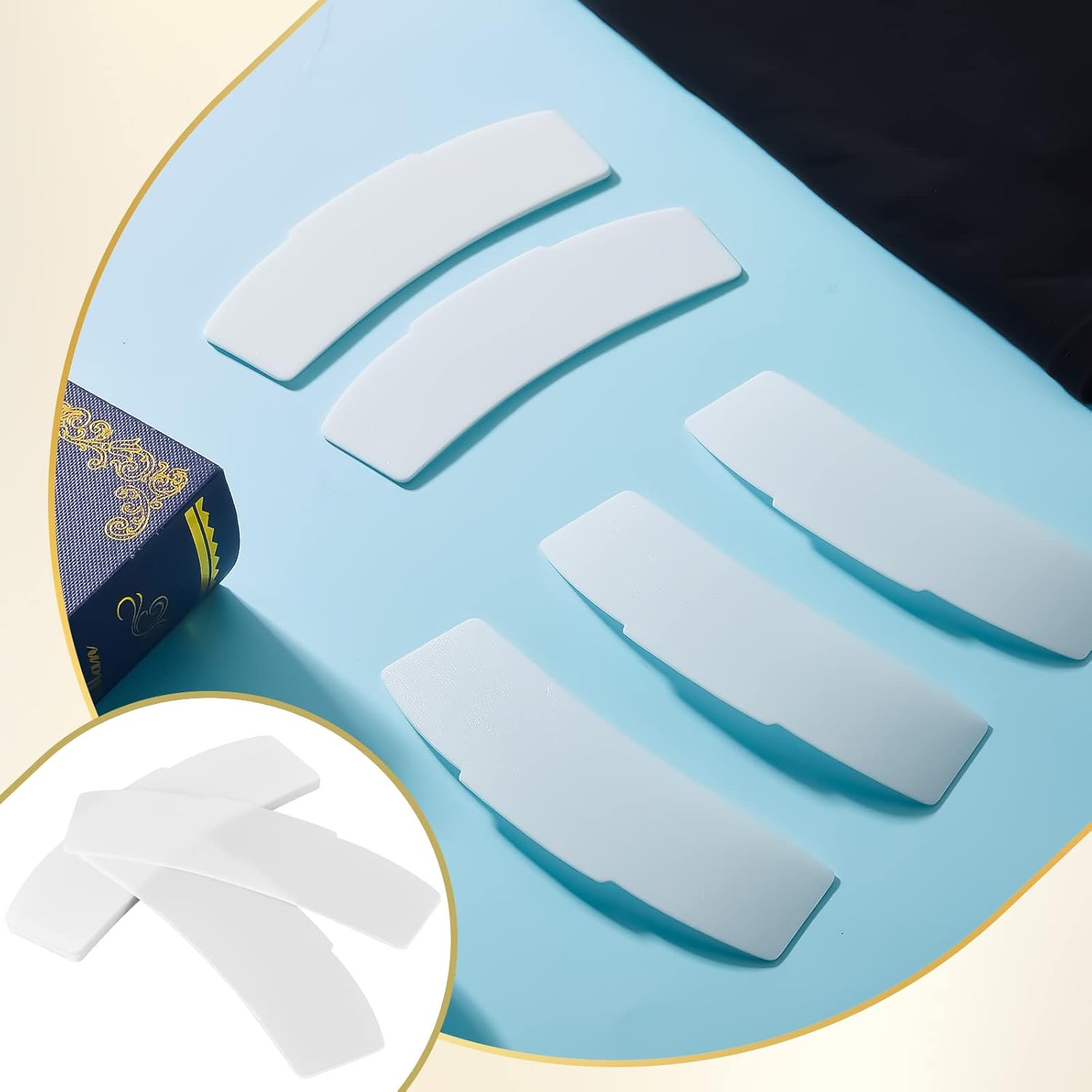 Hercicy Tab Collar for Clergy Shirt White Priest Collar Tab Insert Shirt, 5.51 X
